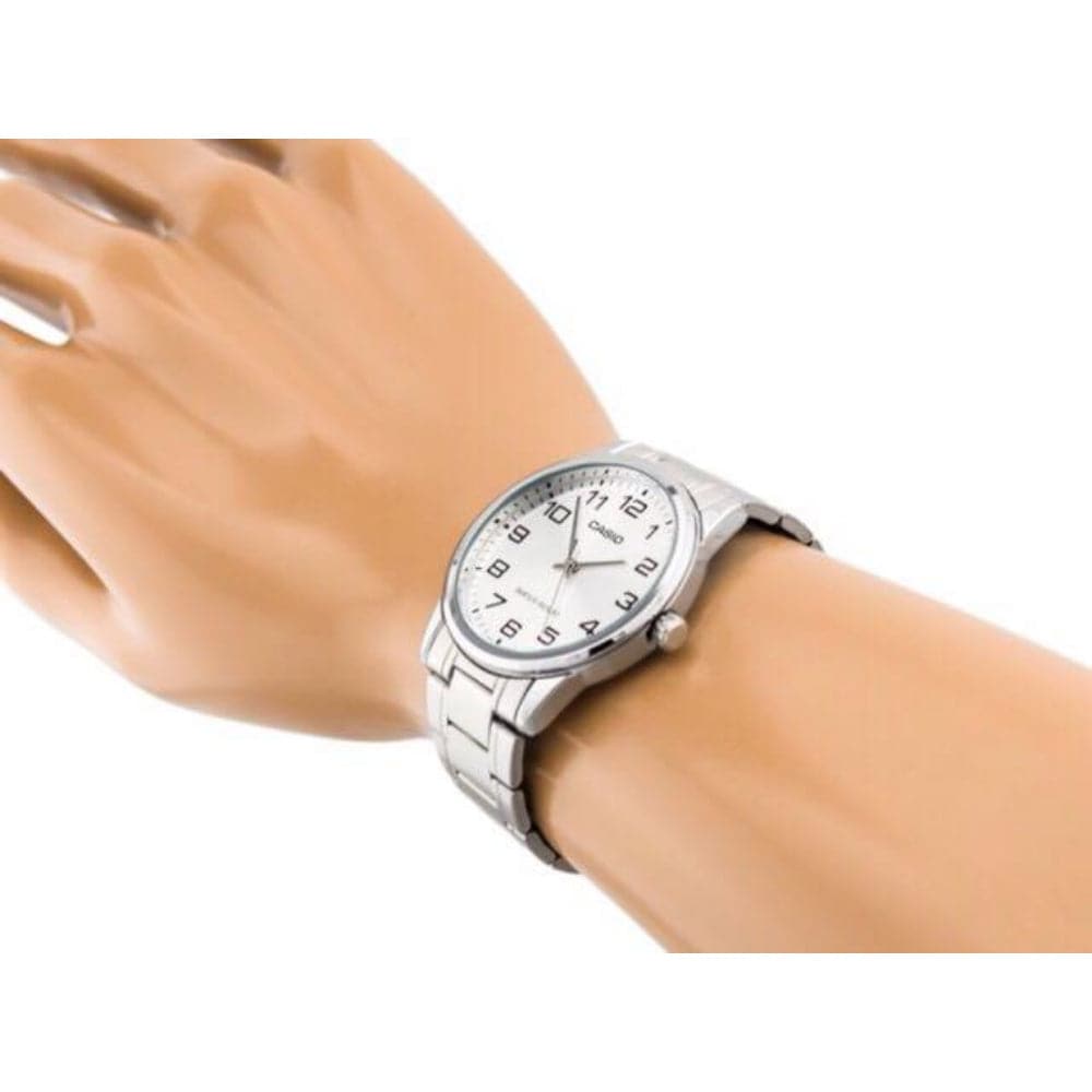 CASIO MTP-V001D-7BUDF Analog Stainless Steel Men's Watch - Stylish & Durable for Business, Casual & Everyday Wear