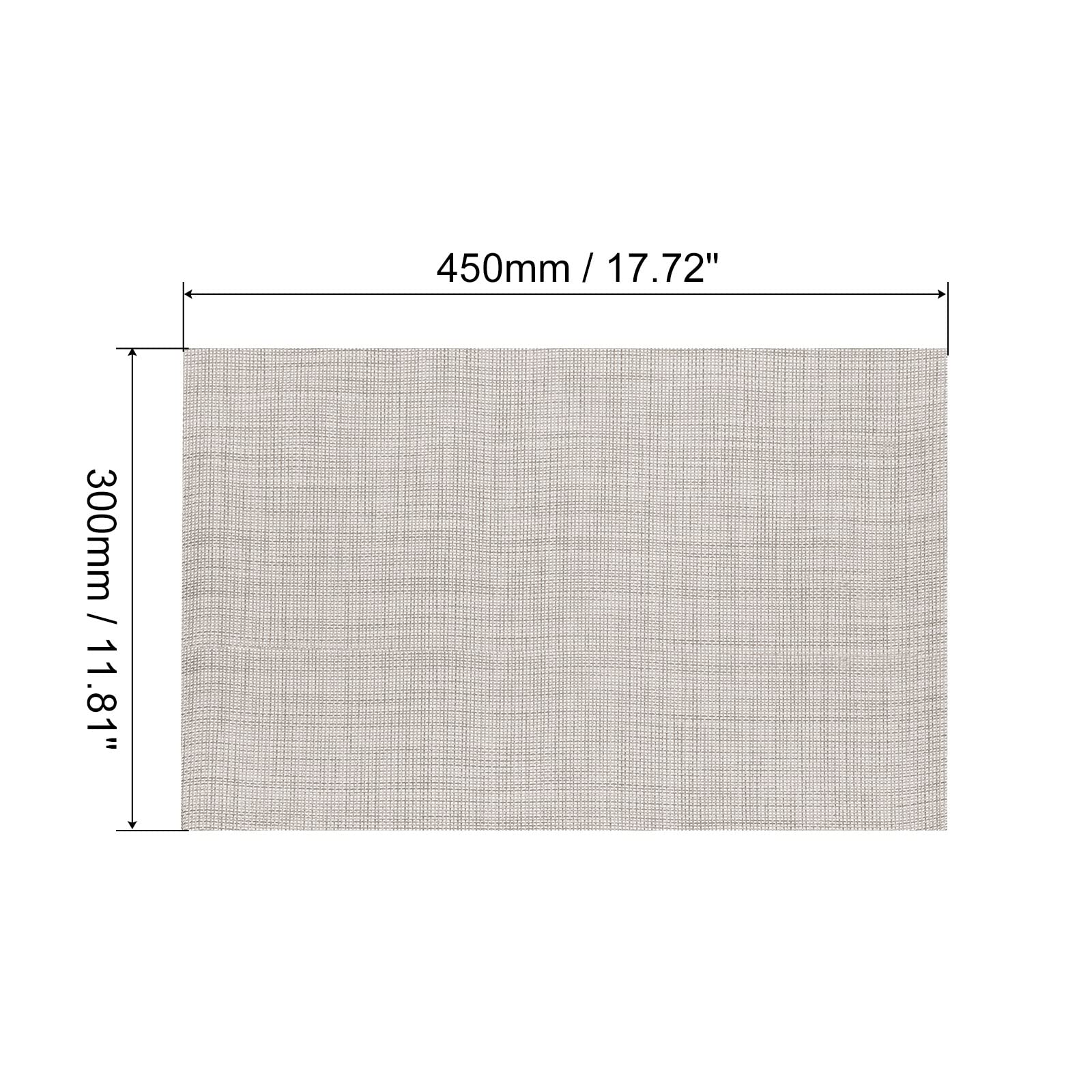 uxcell Washable PVC Woven Place Mats Set of 2, 17.7x11.8 Inches Beige Table Mats for Dining Room, Kitchen & Outdoor Use