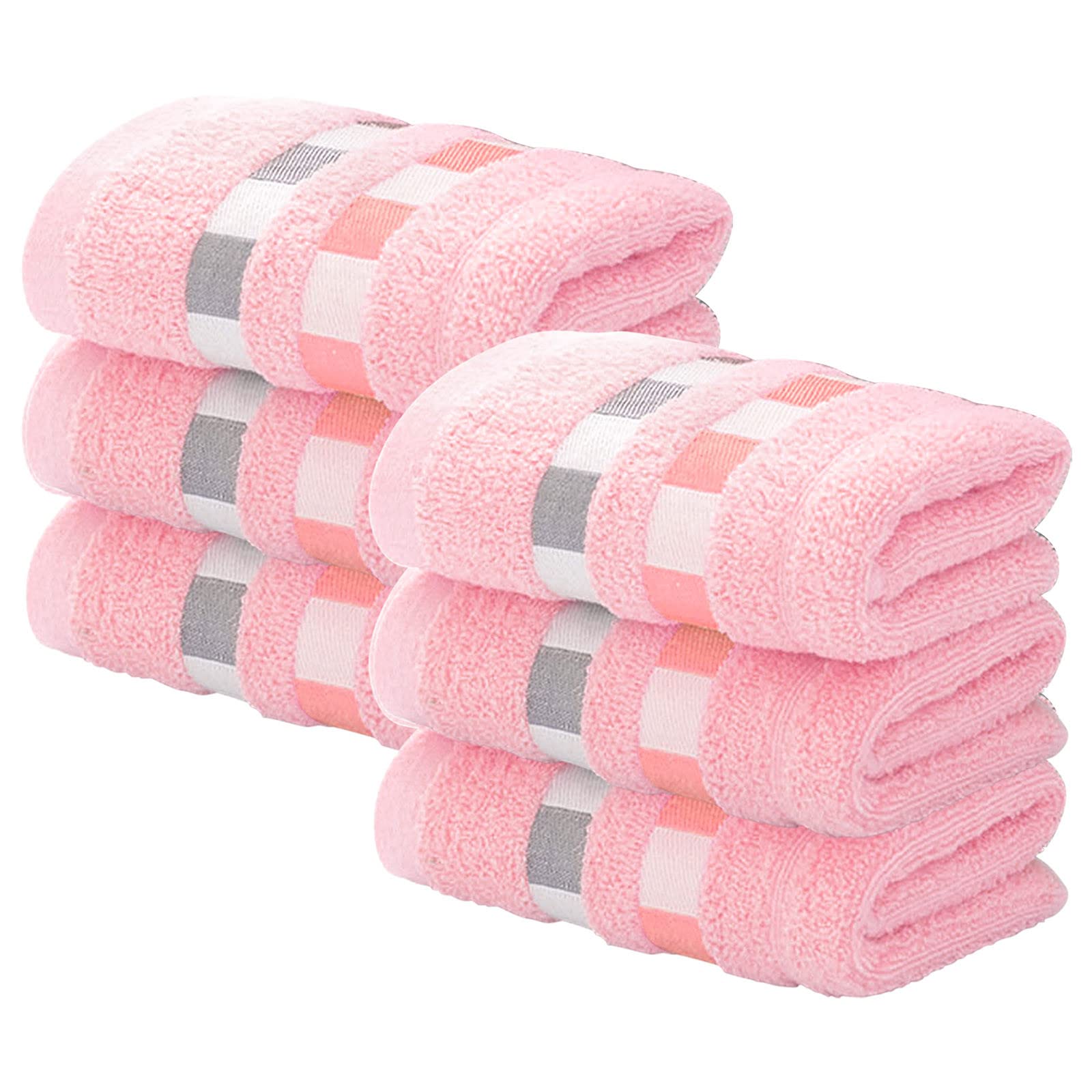 6-Pack Super Absorbent Cotton Towels - Soft, Quick-Drying & Easy Clean for Kitchen, Bathroom, Living Room | Bulk Household Towels for Daily Use, Spa, Gym & Travel