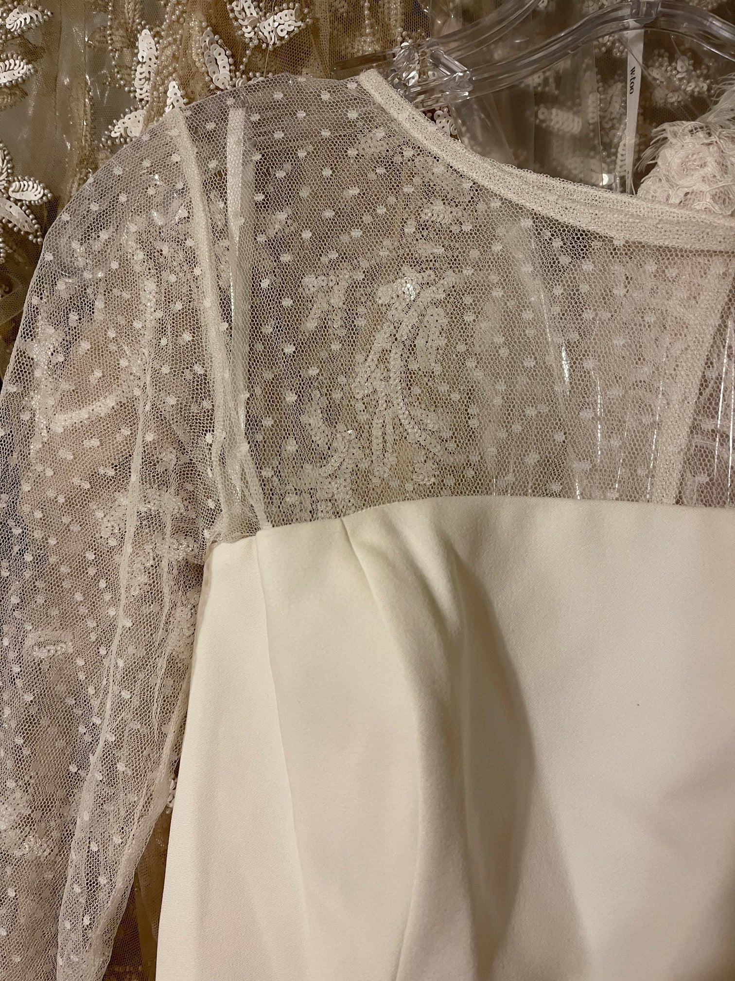 BHLDN Amy Kuschel Cat Gown - Elegant Lace Wedding Dress with Floral Embroidery | Perfect for Beach Weddings, Boho Bridal Showers & Romantic Photoshoots