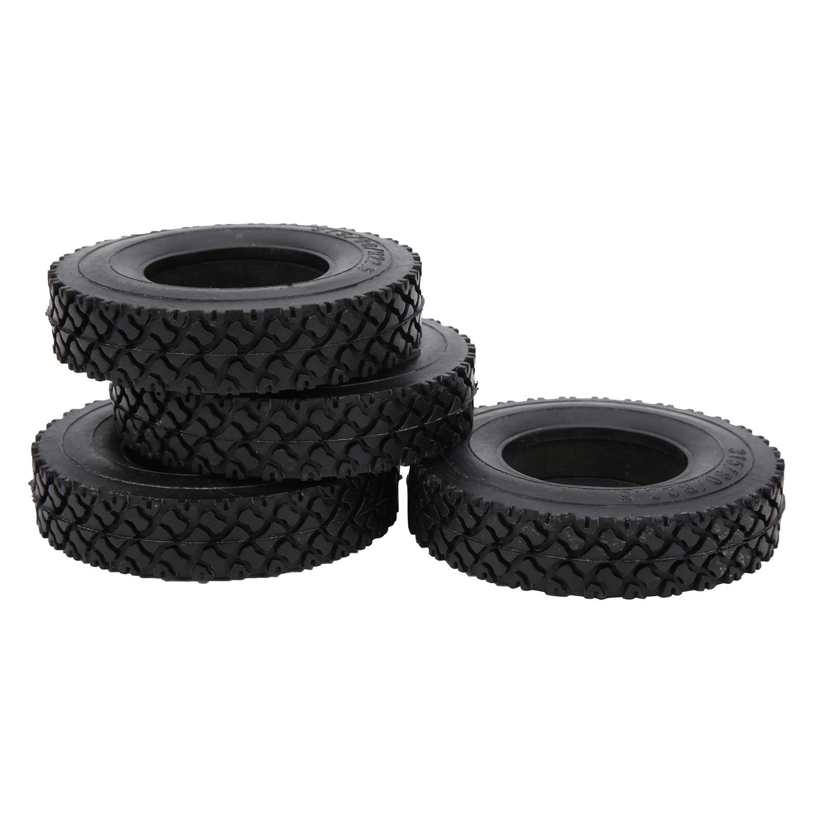 ASixxsix 1/14 Scale Rubber Tires for RC Cars - High Grip Non-Slip Durable Tires Compatible with Tamiya RC Models, Perfect for Off-Road Racing and Crawler Truck Adventures