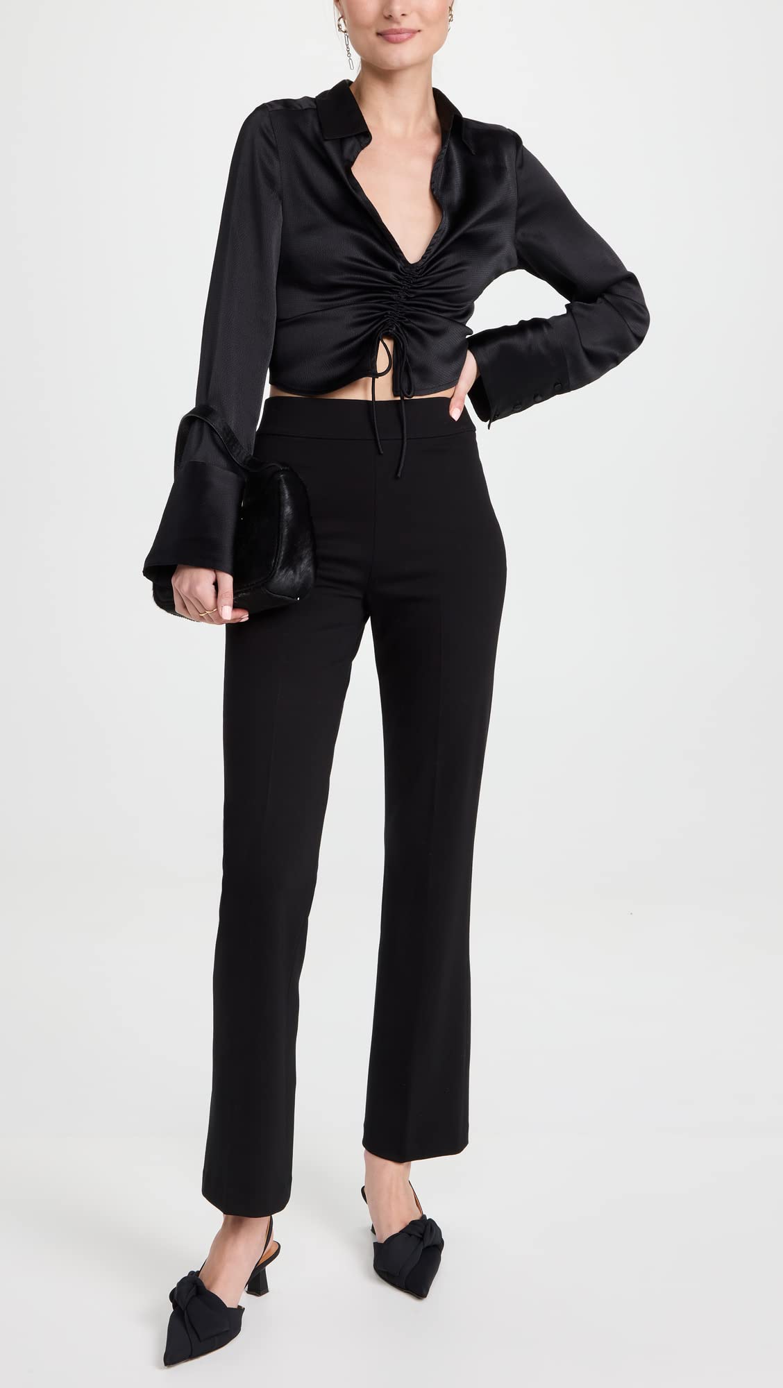 rag & bone Women's Irina Ponte Pants - High Waist Stretch Ponte Pants for Work & Office Wear | Comfortable Business Casual Trousers for Women | Perfect for Professional Outfits & Everyday Style