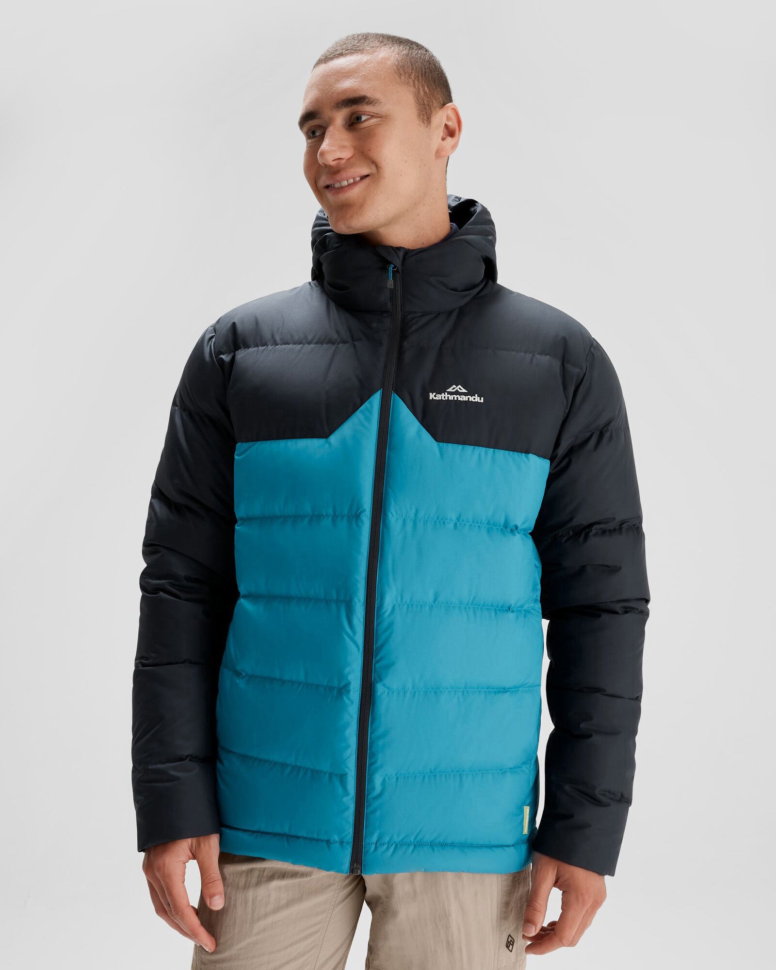 Men's Epiq Hooded Down Jacket - Lightweight Winter Coat for Outdoor Activities | Eddy/Meteor Color Options | Perfect for Hiking, Skiing & Cold Weather Adventures