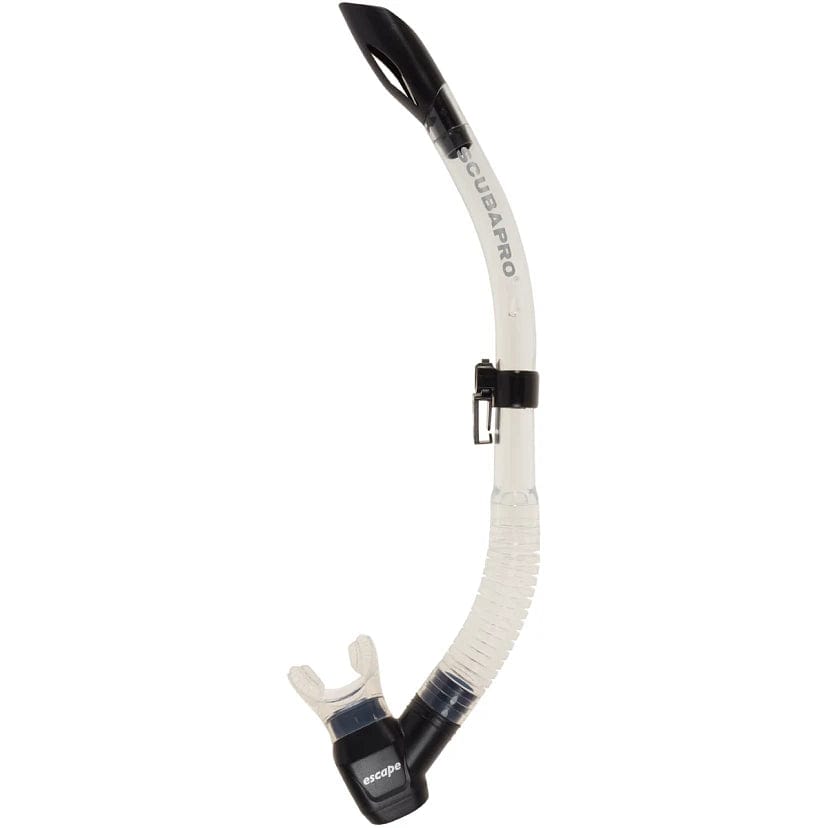ScubaPro Escape Semi Dry Snorkel - Comfortable Anti-Water Snorkeling Gear for Scuba Diving, Swimming & Ocean Adventures