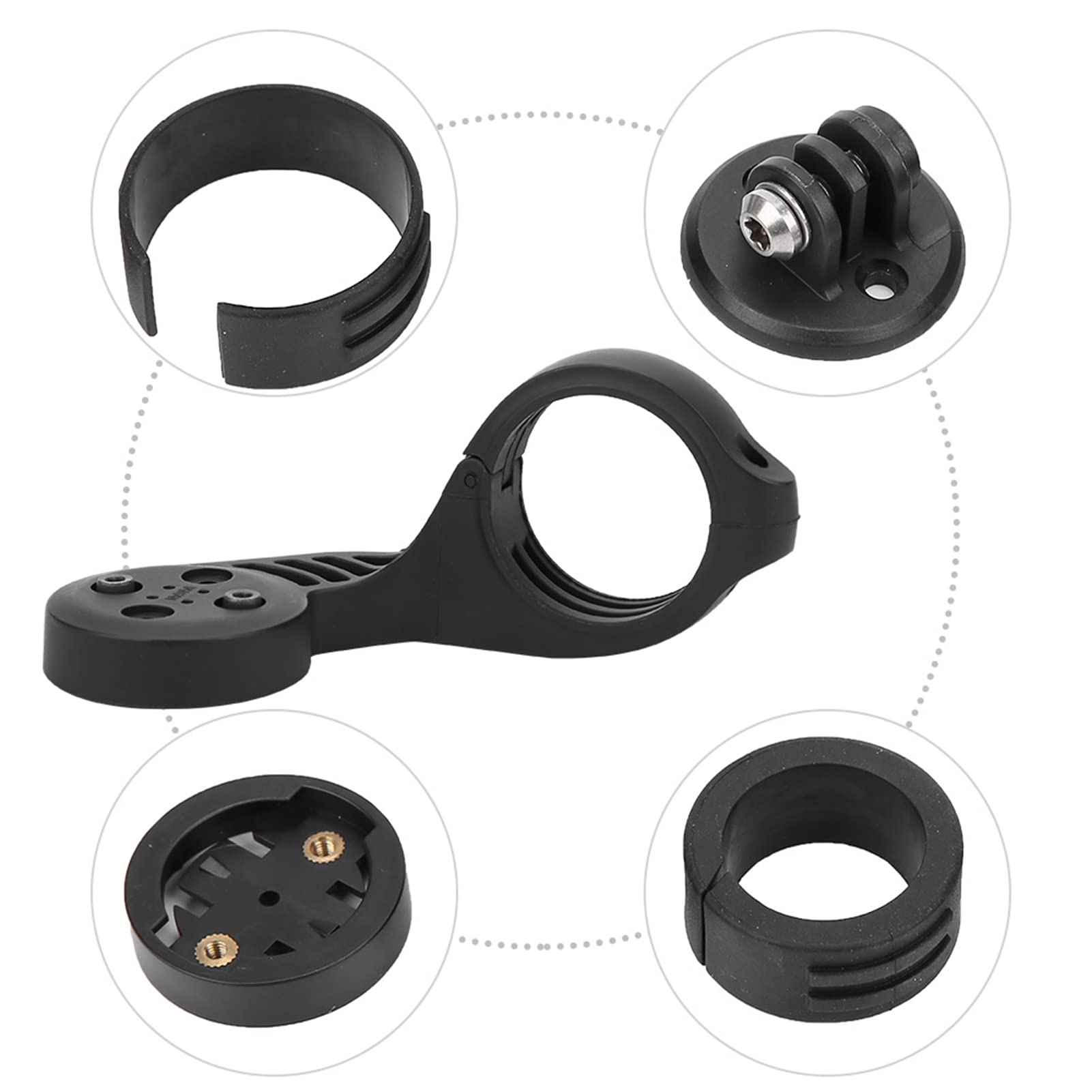 Front Bike Edge Mount - Durable Plastic GPS Computer Handlebar Mount for Outfront Handlebars | Perfect for Cycling, Mountain Biking & Outdoor Adventures
