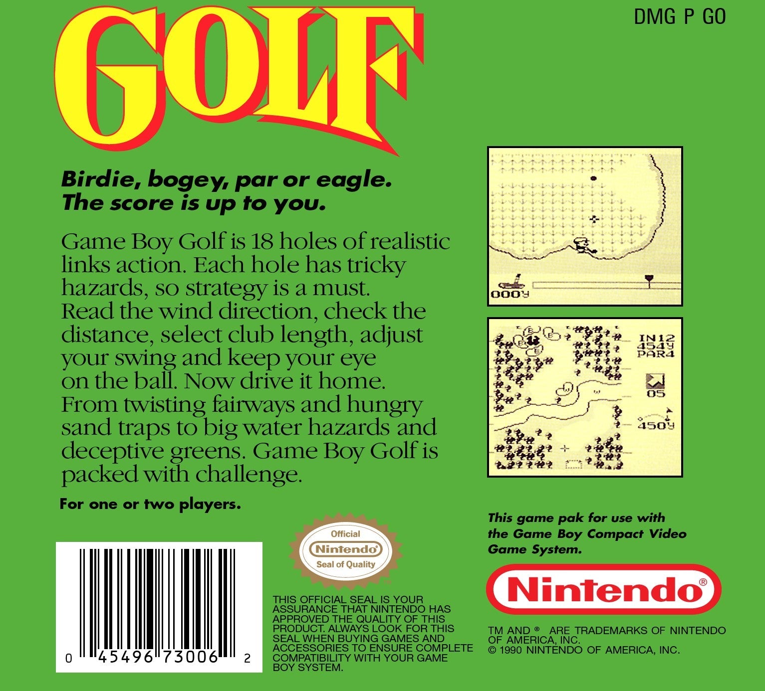 Used Nintendo Game Boy Golf Video Games - Retro Handheld Sports Gaming for Collectors & Enthusiasts | Perfect for Travel, Gifts & Nostalgic Play
