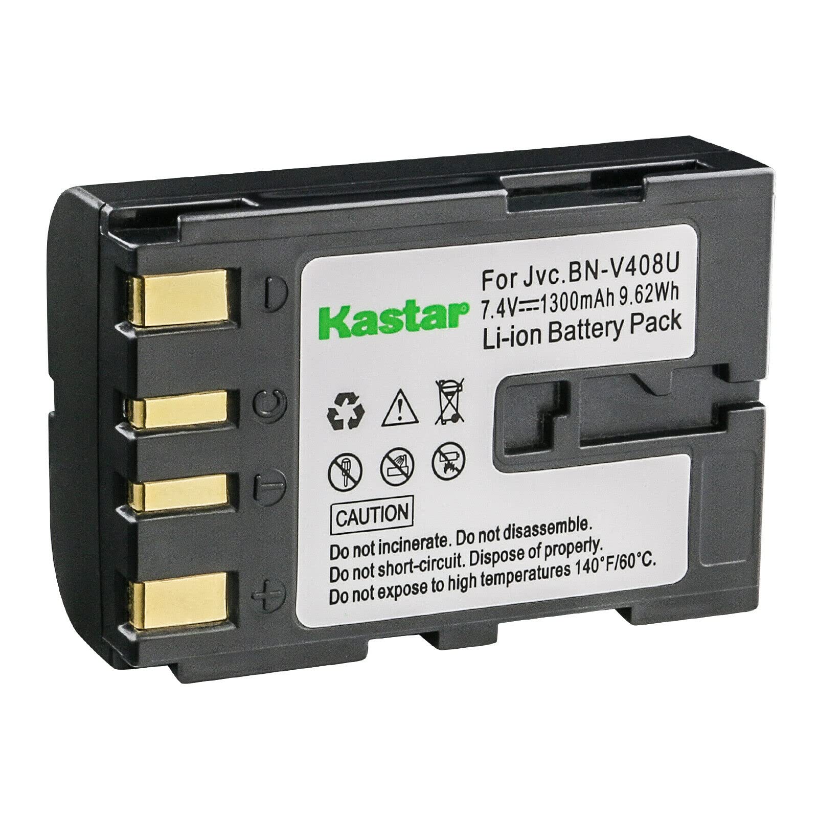 Kastar BN-V408 Replacement Battery for JVC GR-D90, GR-D91, GR-D92, GR-D93, GR-D94, GR-D95, GR-D200, GR-D220, GR-D225, GR-D230 Cameras - Compatible with JVC Camcorders - Perfect for Travel, Vlogging, and Home Video Recording
