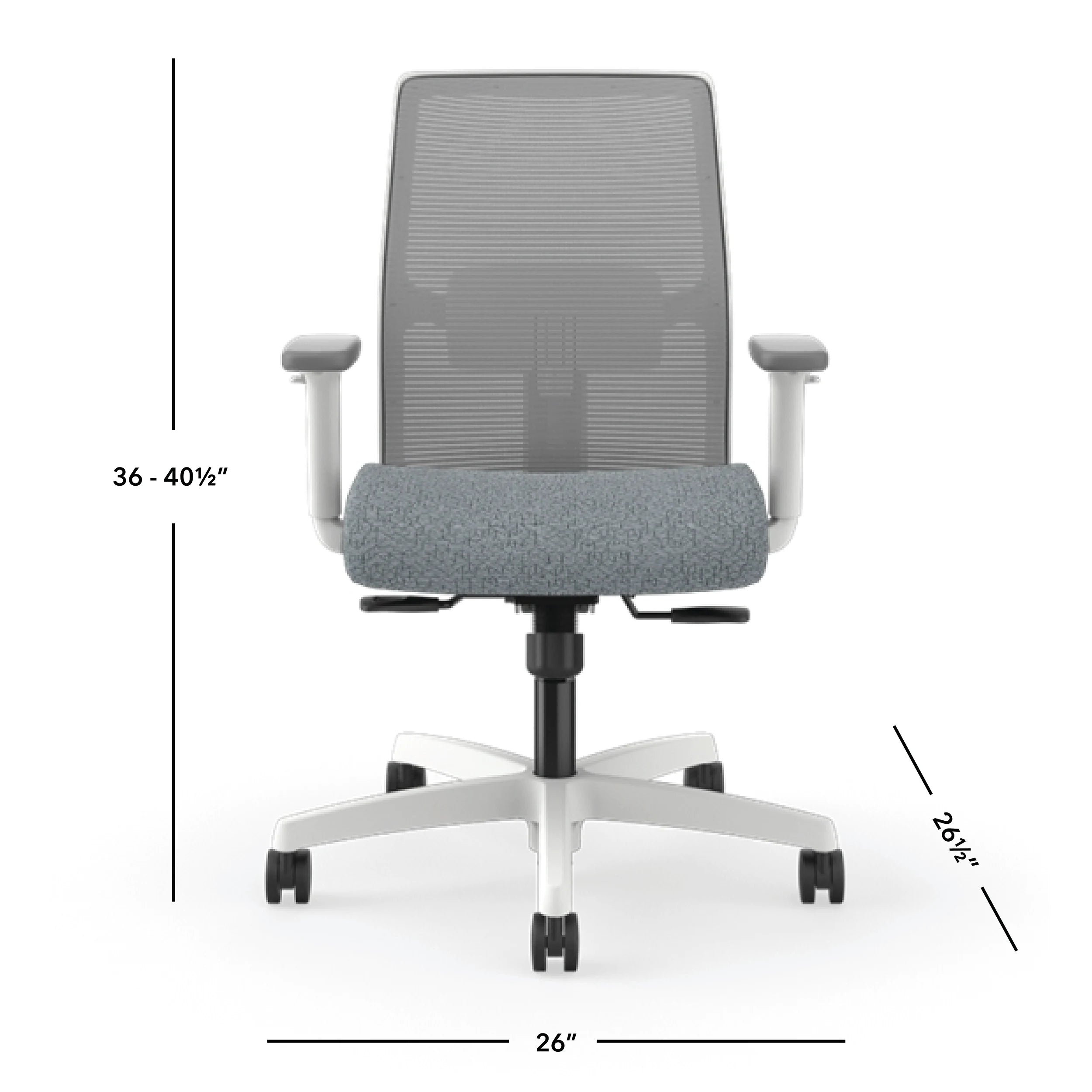 HON Ignition Mesh Basalt Office Chair with Fixed Arms - Ergonomic Desk Chair for Home & Office Workspace, Perfect for Long Hours of Sitting & Computer Work