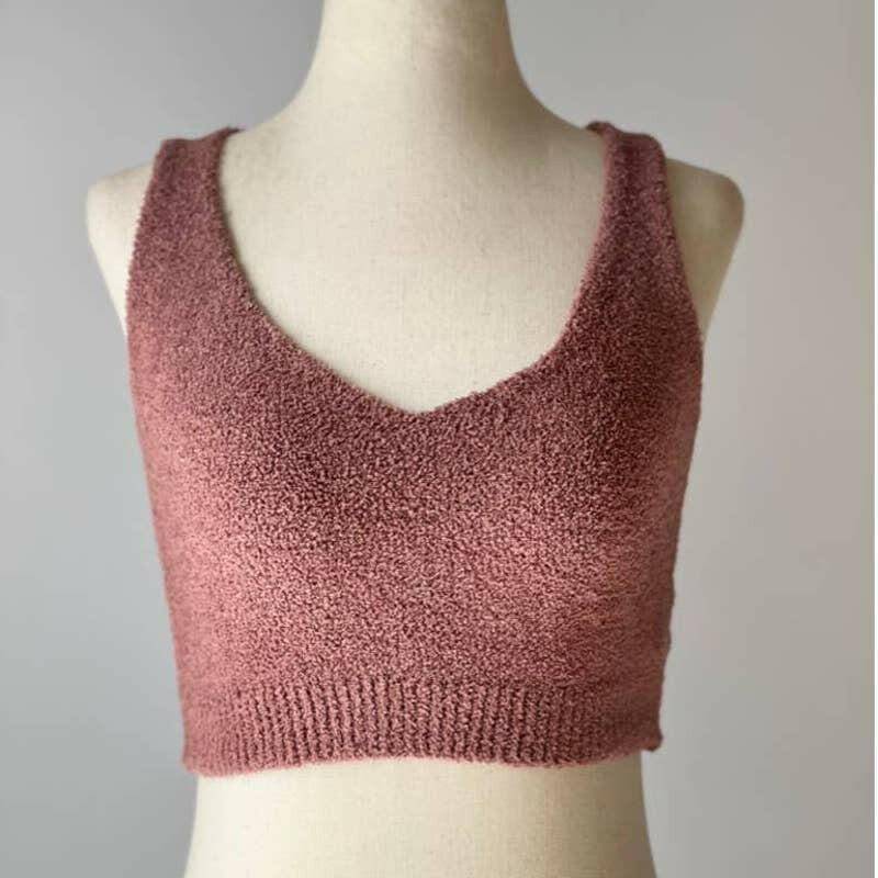 Blush Pink Solid Color Luxury Soft V-Neck Crop Top for Women - Casual & Party Wear, Perfect for Summer Outfits and Date Nights