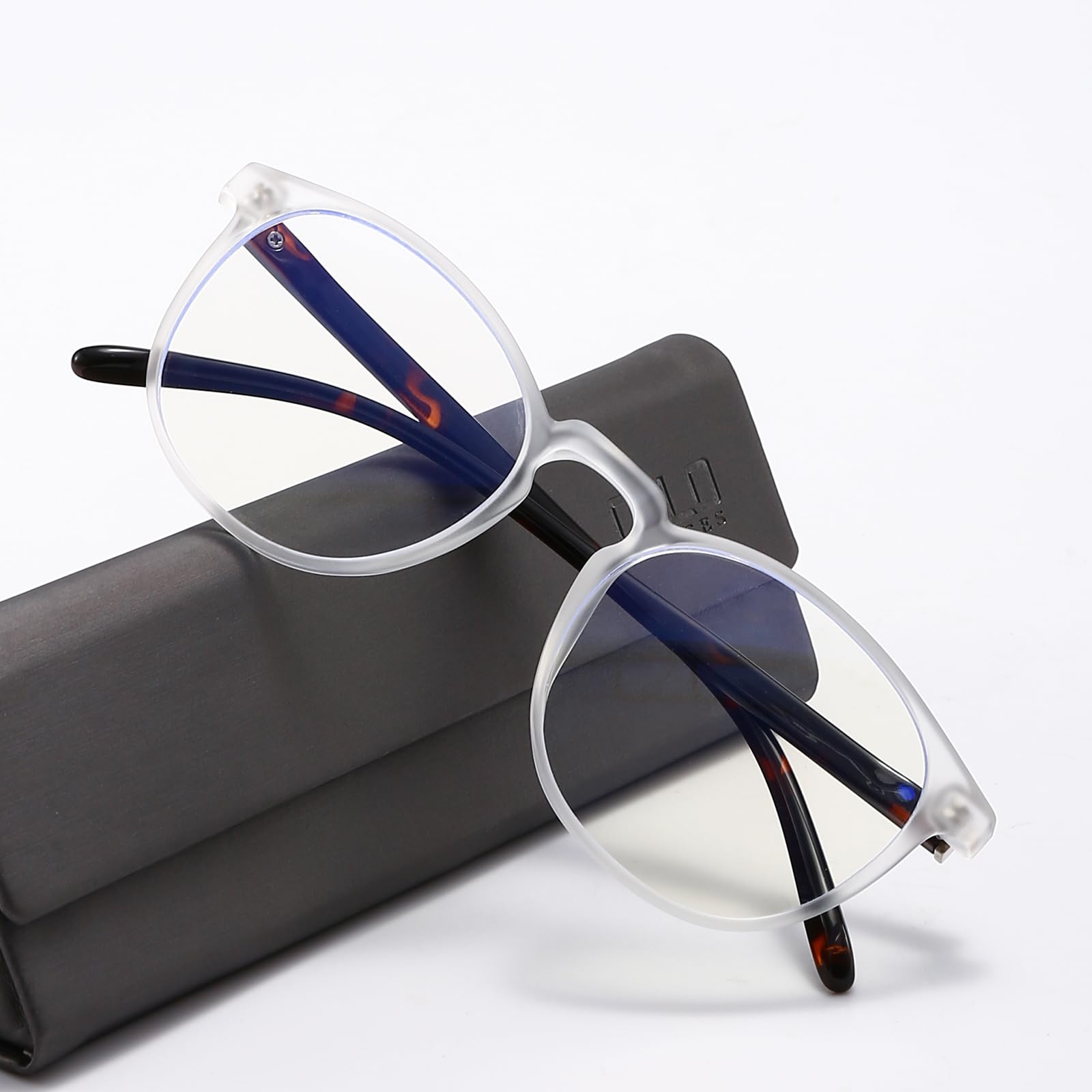 CNLO Blue Light Blocking Glasses for Computer & Gaming - UV Protection & Anti-Eyestrain - Lightweight Frame for Men & Women - Perfect for Office & Gaming Use