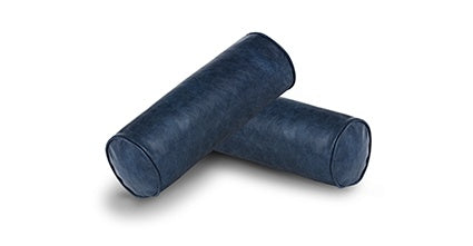 Premium Napa Leather Bolster Pillow Set - Luxury Sofa Cushions for Living Room, Bedroom & Office Decor (Set of 2) - Perfect for Home Styling, Reading Nook & Relaxation