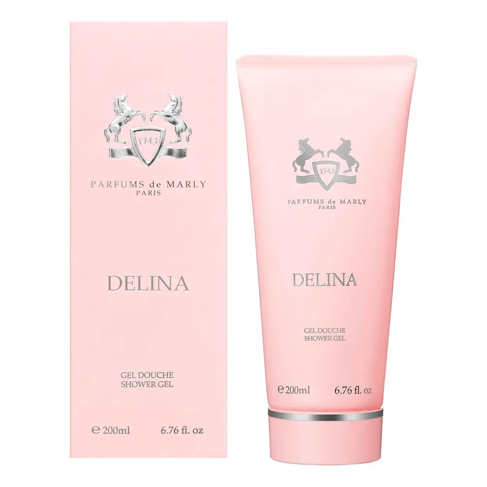Delina Shower Gel for Women - 6.7 oz Moisturizing Body Wash with Floral Scent - Perfect for Daily Shower & Relaxing Bath Time