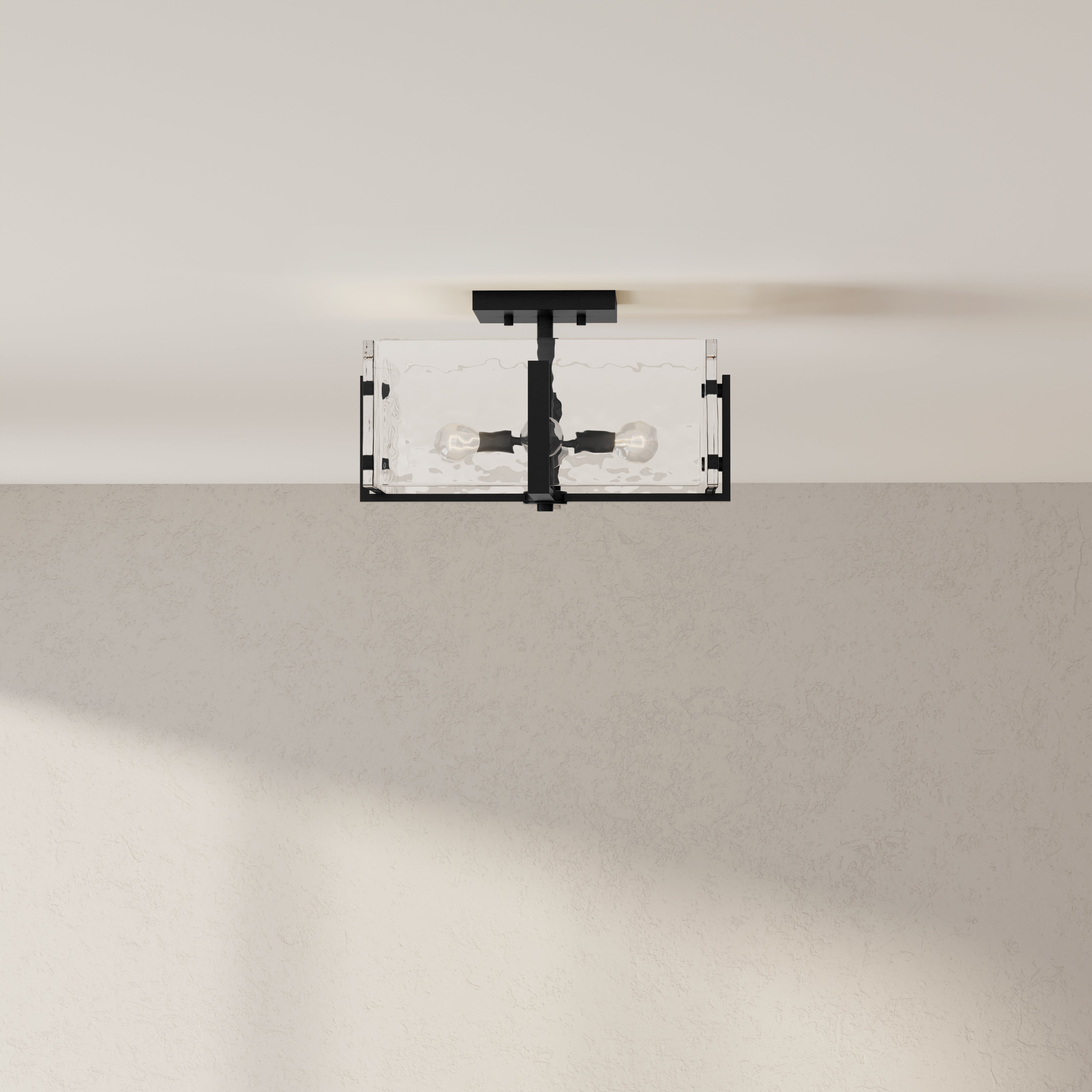 Rivera Collection 13 Inch 4-Light Flush Mount Ceiling Light Fixture - Perfect for Bedroom, Kitchen, or Hallway Lighting