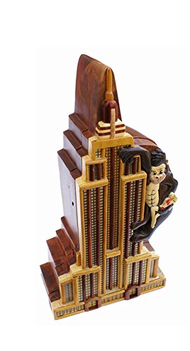 King Kong 6-Piece Wooden Puzzle Box Set - Handcrafted Beachwood Brain Teaser for Adults & Kids | Perfect for Home Decor, Gift Giving & Stress Relief