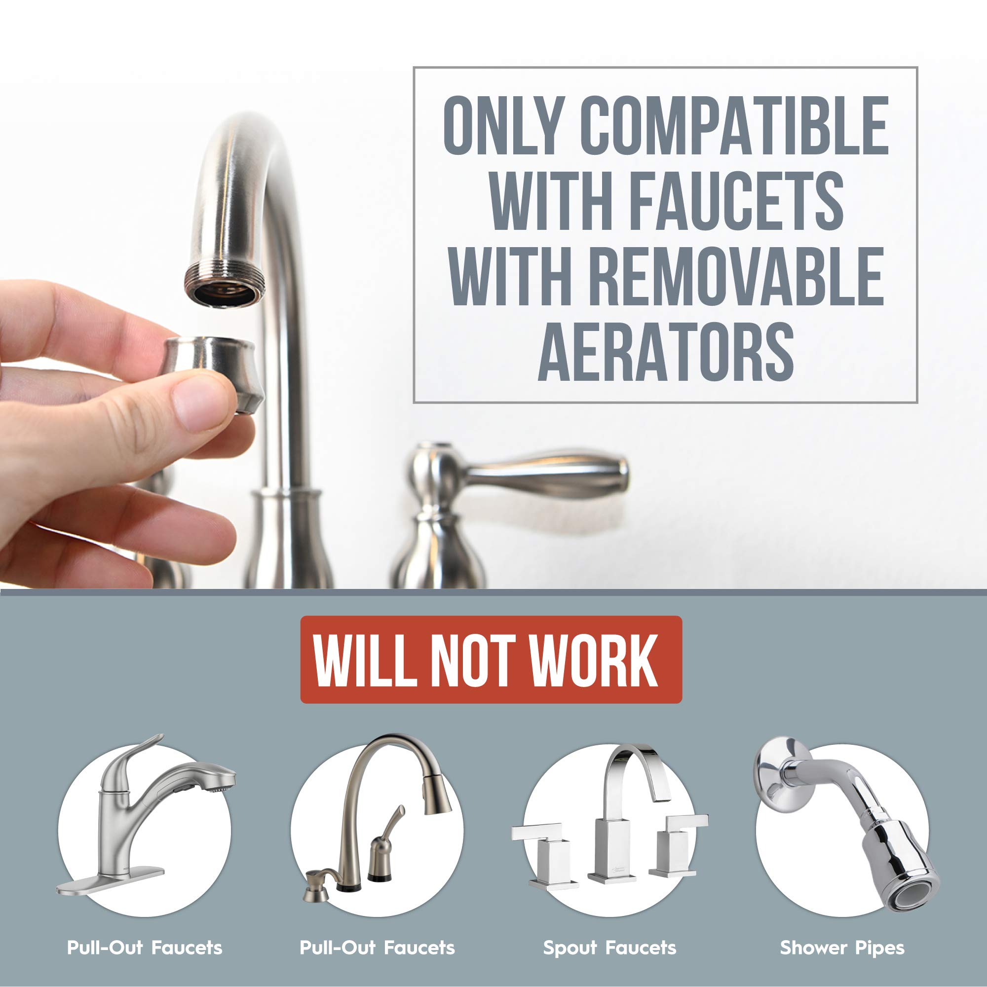 Stainless Steel Sink Hose Sprayer Attachment - Quick Connect Faucet Extender for Kitchen, Bathroom & Laundry - Hair Washing Sprayer with 360° Rotation - Perfect for Washing Pets, Cleaning Vegetables & Baby Bathing