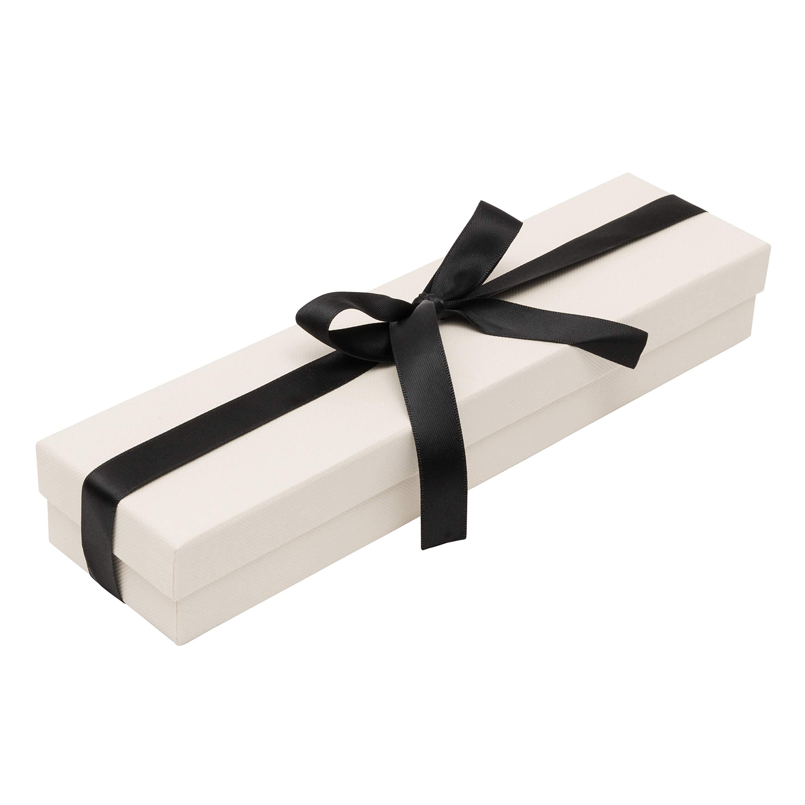 Premium Wooden Bracelet Gift Box for Jewelry - Luxury Noble Piano Design with 2 Piece Packer & Ribbon - Perfect for Bracelet Storage, Wedding Gifts & Birthday Presents (Black)