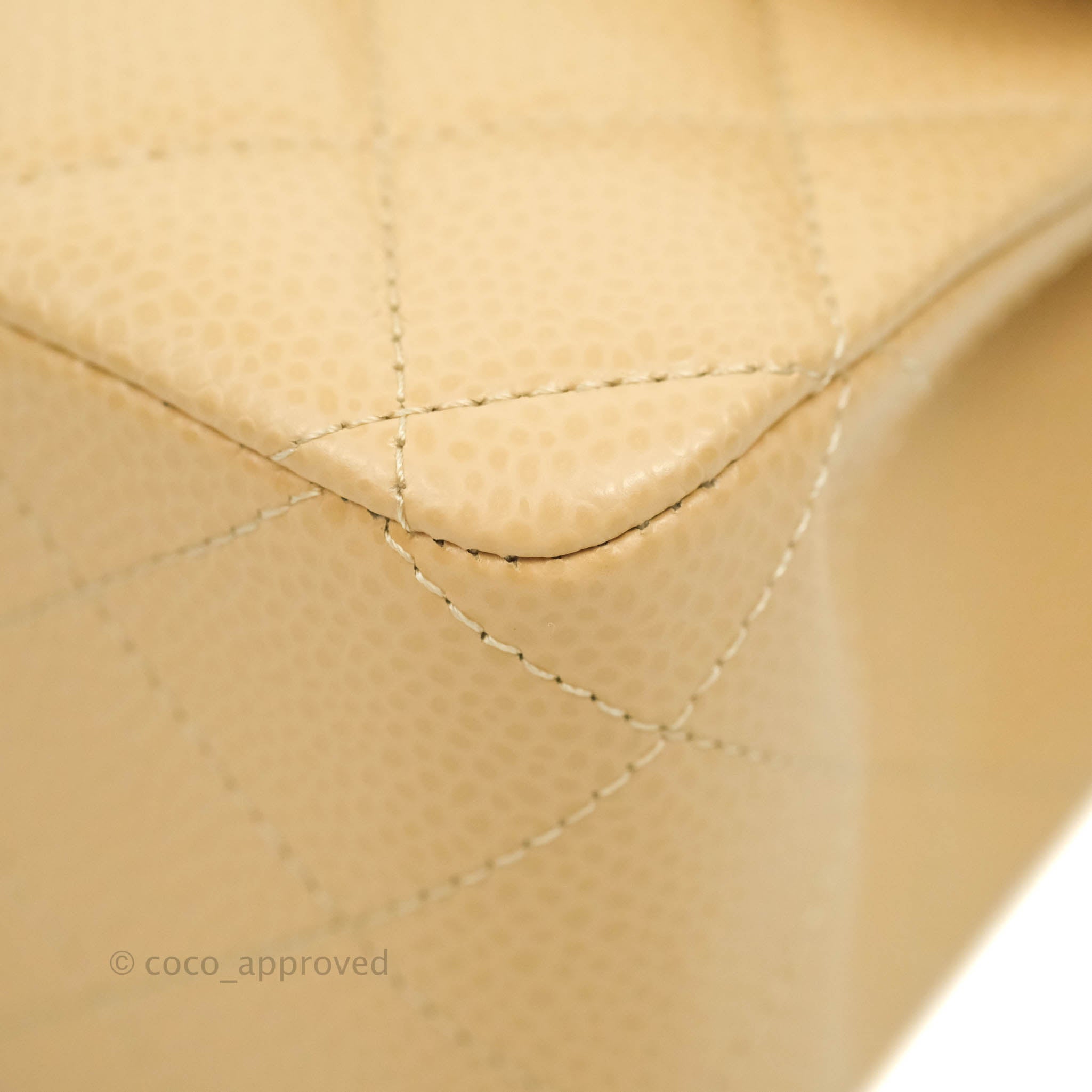 Chanel Classic Medium Double Flap Bag in Beige Caviar Leather with Gold Hardware - Perfect for Work, Evening Events & Luxury Fashion Accessories