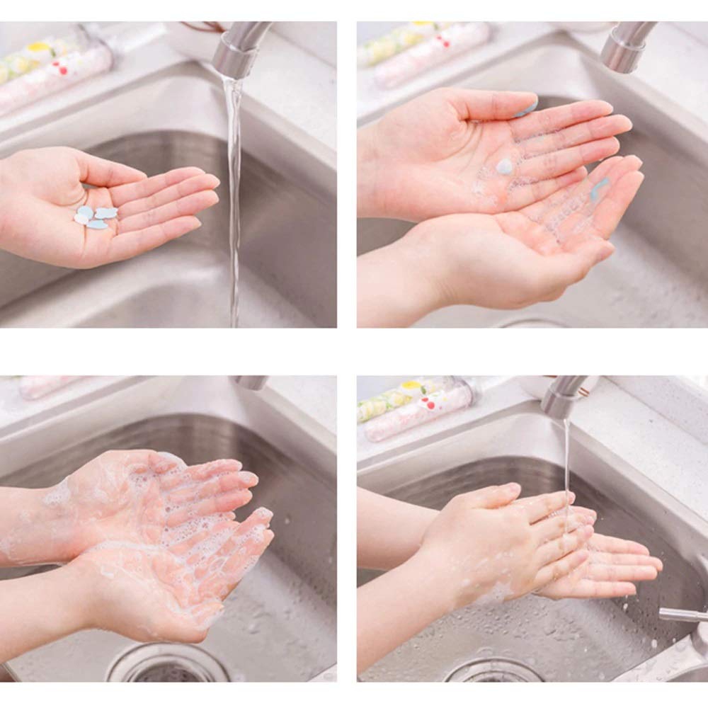 AARIV INTERNATIONAL 6 Pack Portable Disposable Paper Soap Sheets - Eco-Friendly Hand Washing Confetti Soap Flakes for Travel, Camping, Hiking & Outdoor Activities | Perfect for Kitchen, Bathroom & Toilet Hygiene On-The-Go