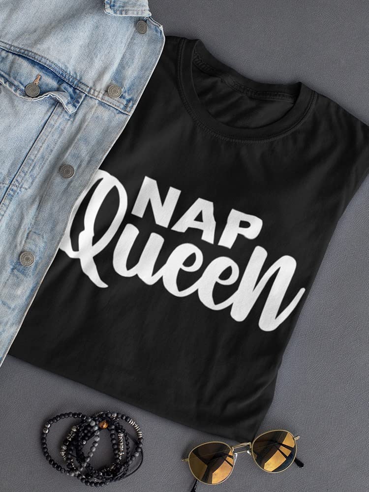 Nap Queen Graphic Tee for Women - Funny Sleep Lover T-Shirt - Soft Cotton Casual Top - Perfect for Lounging, Sleeping & Relaxing at Home