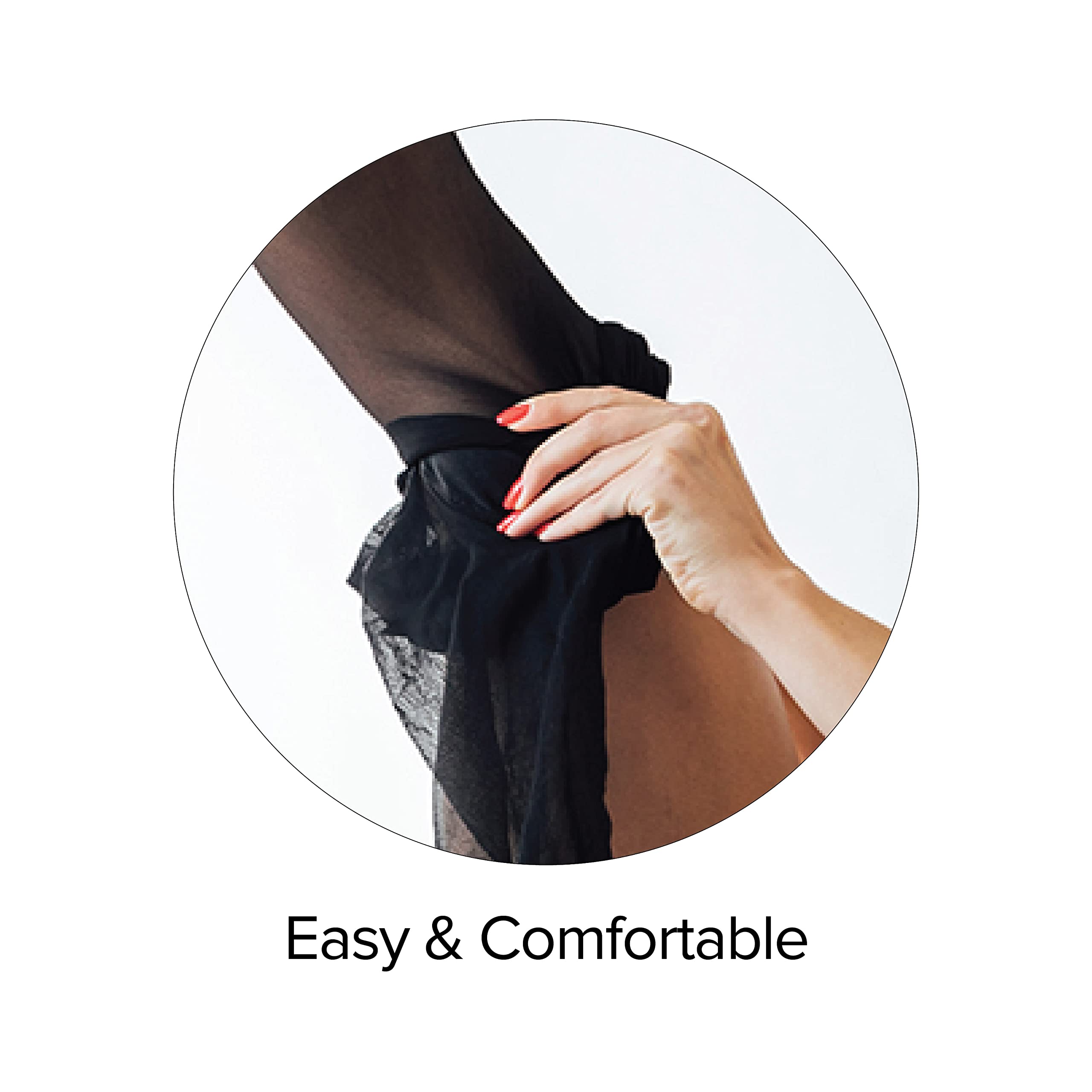 Ultra Sheer TouchUps Silk Reflections Control Top Pantyhose - Premium Nude Sheer Stockings for Work, Formal Events & Everyday Wear