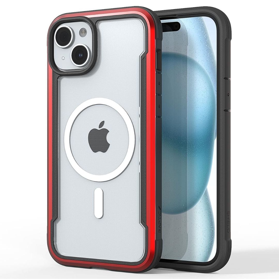 Raptic Shield MagSafe iPhone 15 Case - Shockproof & Slim Protective Cover with Magnetic Alignment - Perfect for Work, Travel & Everyday Use