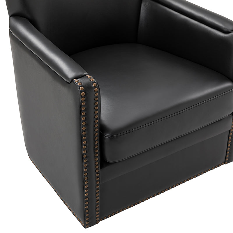 Gloria Genuine Leather Swivel Chair - 360° Rotating Office Chair with Adjustable Height for Home & Office Workspace - Perfect for Conference Rooms, Study Desks and Executive Offices