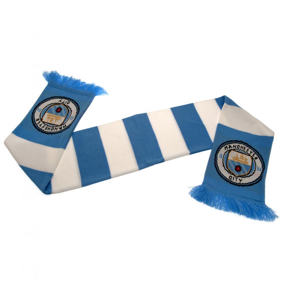 Manchester City FC Bar Scarf - Official Premier League Football Fan Accessory for Home & Pub Decor, Game Day Support