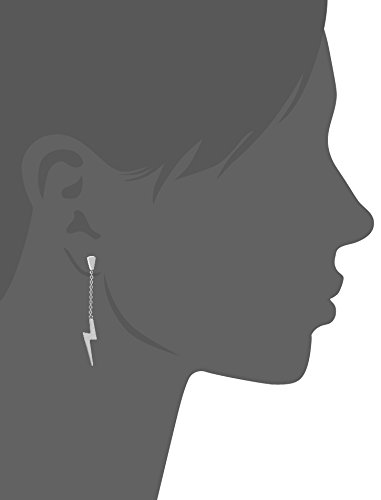 Edforce Stainless Steel Women's Lightning Bolt Dangle Earrings - 60mm/2.4in Hypoallergenic Fashion Jewelry for Parties, Gifts & Everyday Wear