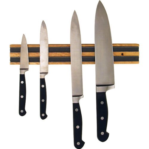 Winco 18-Inch Magnetic Knife Holder - Strong Stainless Steel Wall Mount Knife Rack for Kitchen, Countertop, or Pantry - Secure Storage for Chef Knives, Scissors & Utensils - Perfect for Home, Restaurant & Commercial Use