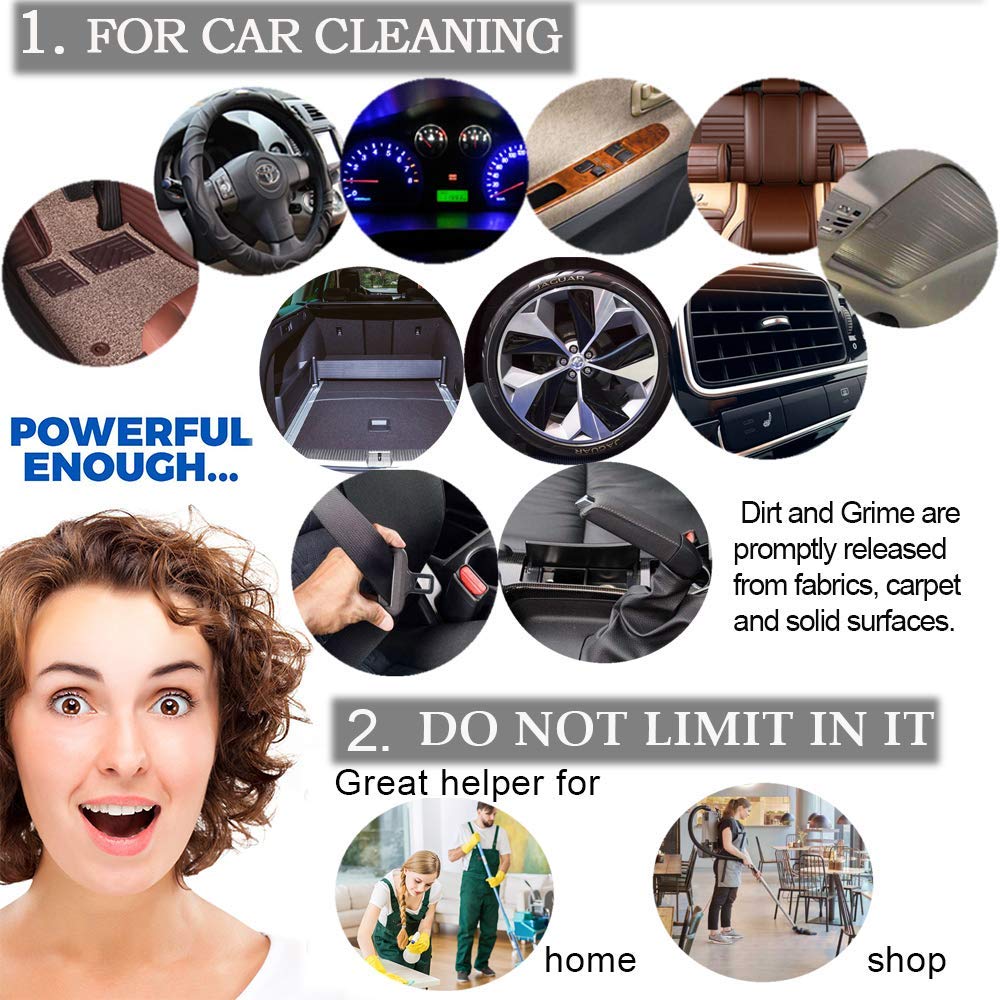 Premium Car Detailing Kit - Interior & Exterior Cleaning Supplies with High Pressure Car Wash Gun | Fast Drying for All Surfaces & Hard-to-Reach Areas | Perfect for Car Detailing, Home Washing & RV Cleaning