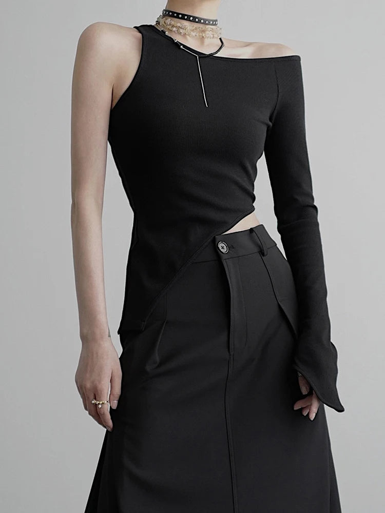 Black 3-Way Wear Knit Sweater for Women - O-Neck Long Sleeve Pullover | Fashionable Spring & Autumn Top | Versatile Layering Piece for Work, Dating & Casual Outfits | 2025 New Arrival 1DH9225