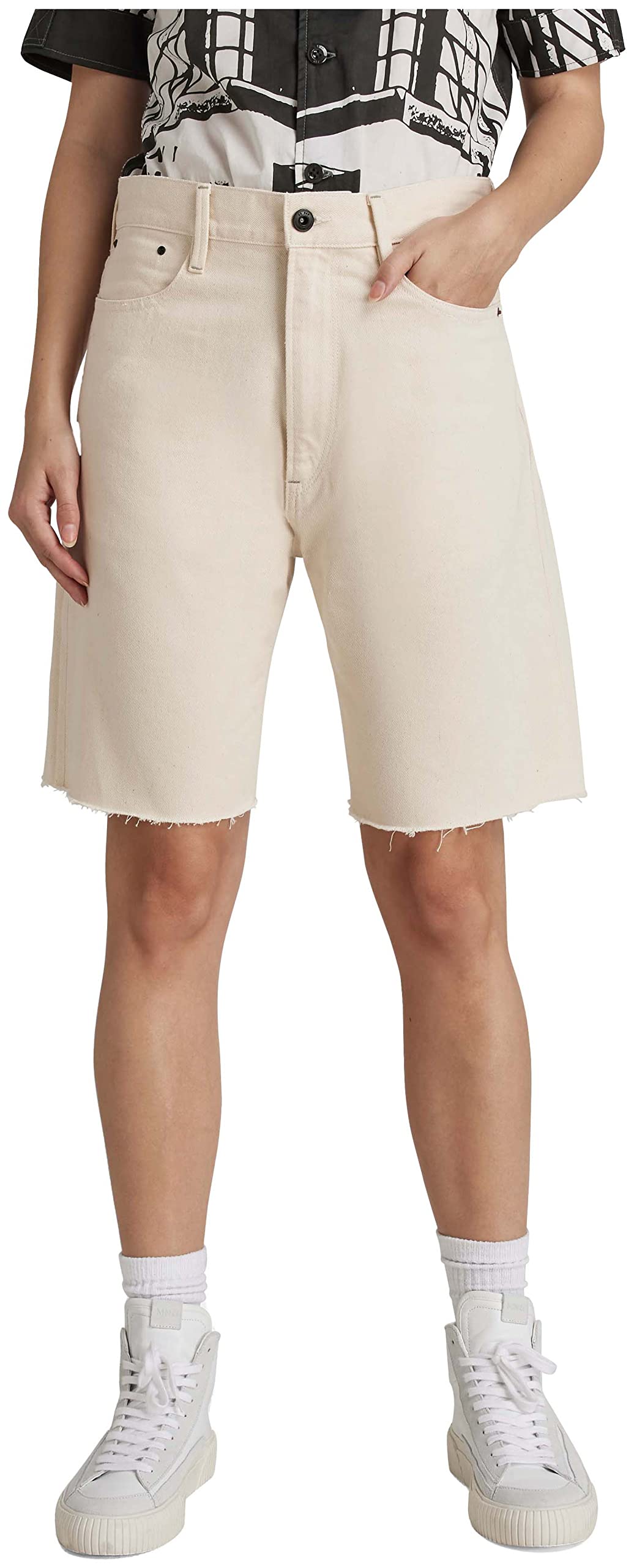 G-STAR Women's Type 89 Bermuda Relaxed Fit Denim Shorts | High Waist Casual Denim Shorts for Women | Perfect for Summer, Beach & Streetwear Fashion