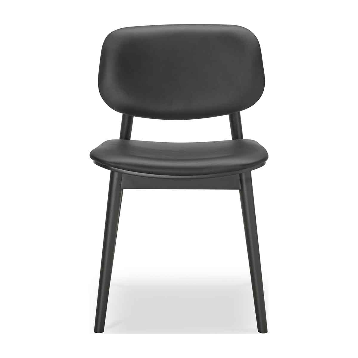 Premium Lando Leather Dining Chair - Black, Modern & Comfortable for Home, Restaurant, Office - Perfect for Dining Room, Kitchen, or Conference Area