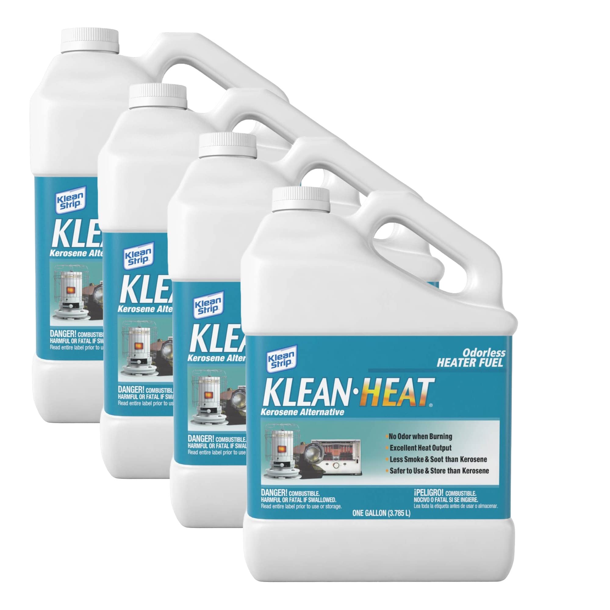 W.M. Barr KleanHeat Lamp Fuel - 120 oz (4 Jugs) for Kerosene Heaters & Oil Lamps | Indoor/Outdoor Heating, Emergency Lighting, Camping & Power Outages