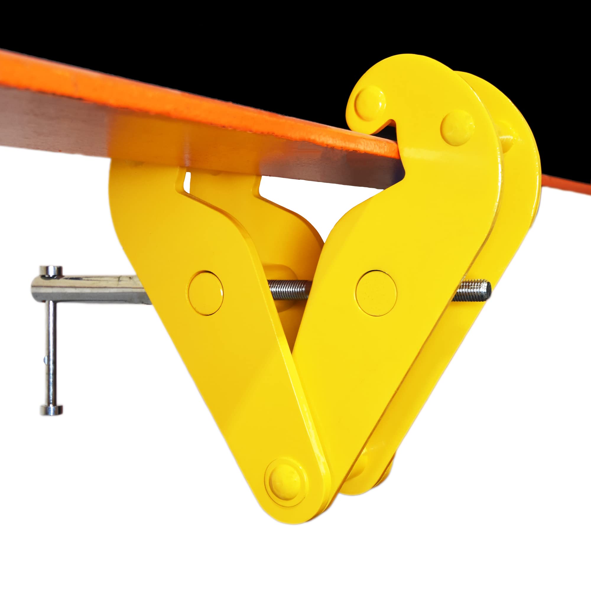 Prowinch 5 Ton Heavy Duty Beam Clamp - 3 to 12.5 Inch Adjustable Jaw Capacity - Industrial Grade Lifting Clamp for Construction, Maintenance & Rigging - Perfect for Steel Beams, I-Beams & Overhead Lifting