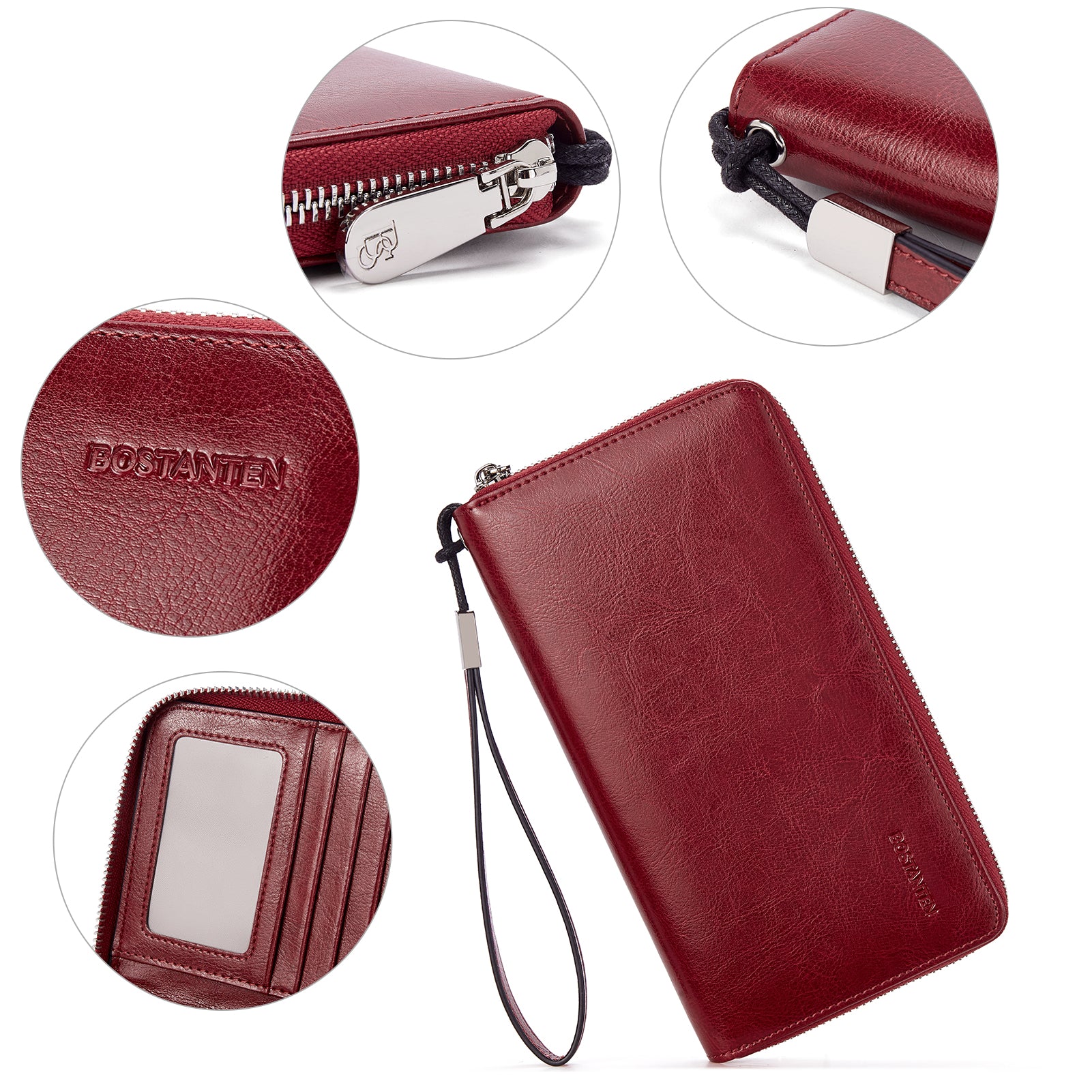 Rozenn RFID Blocking Wallets with Checkbook Holder & Zipper – Slim Leather Wallet for Women – Perfect for Travel, Business & Everyday Use