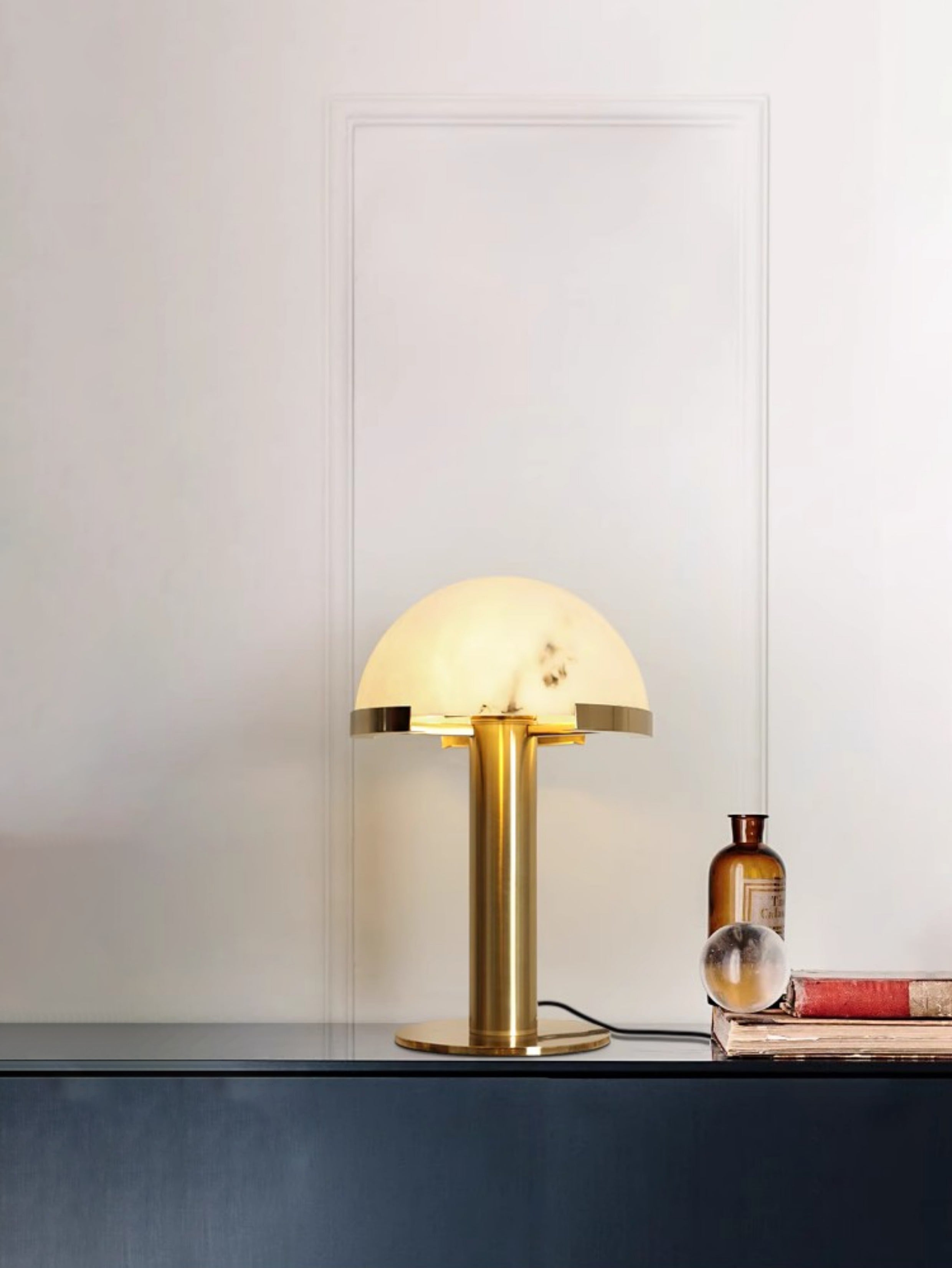 Elegant Alabaster Table Lamp - Modern Home Decor for Living Room, Bedroom & Office - Perfect for Reading, Relaxing & Enhancing Ambiance