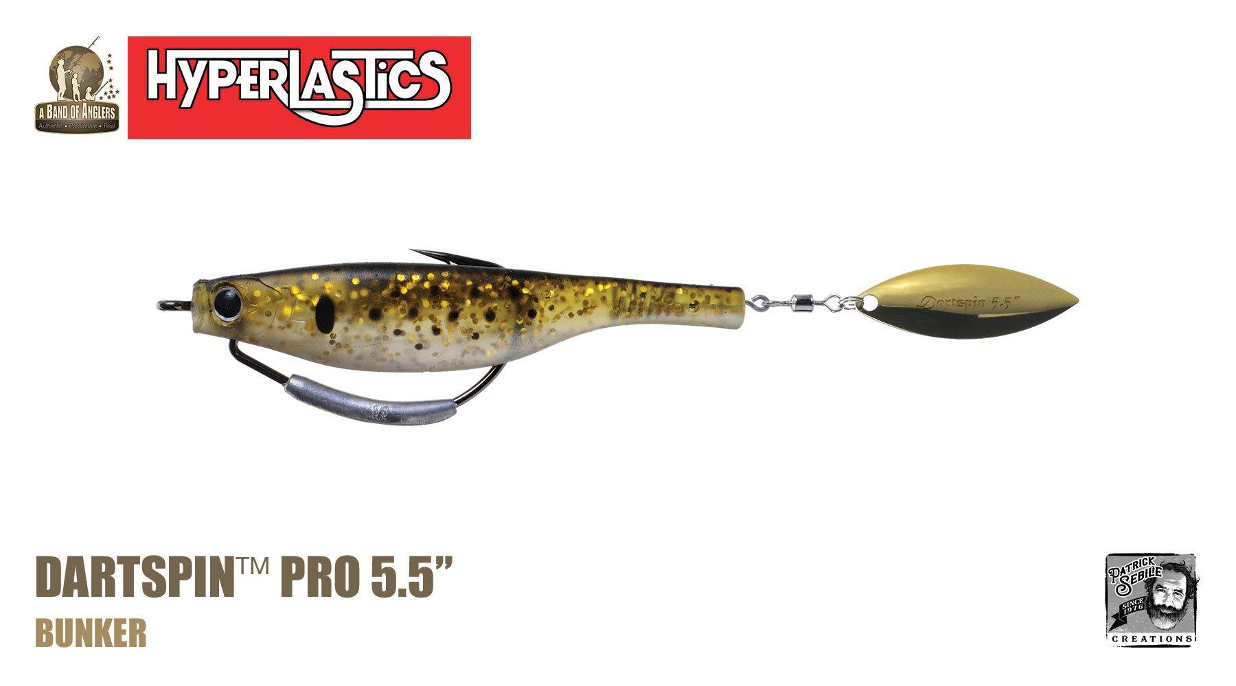 Hyperlastics Dartspin Pro Weedless Fishing Lures - Rigged Soft Plastic Baits for Bass, Trout & Freshwater Fishing - Perfect for Weed-Covered Lakes & Heavy Cover Areas