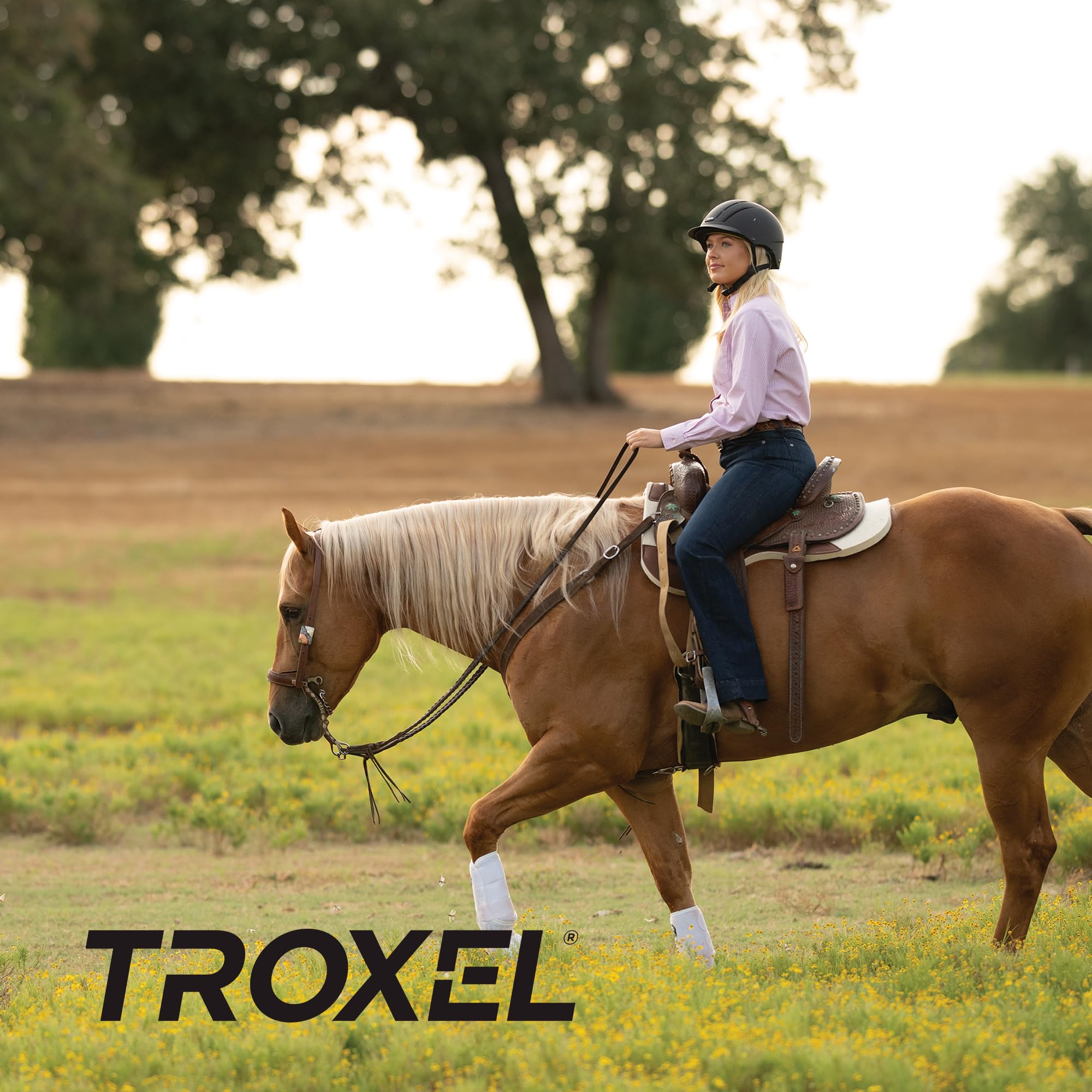 Troxel Spirit Full Coverage Horse Riding Helmet - Low-Profile Adjustable Equestrian Safety Helmet for Adults & Youth - Perfect for Trail Riding, Show Jumping & Dressage