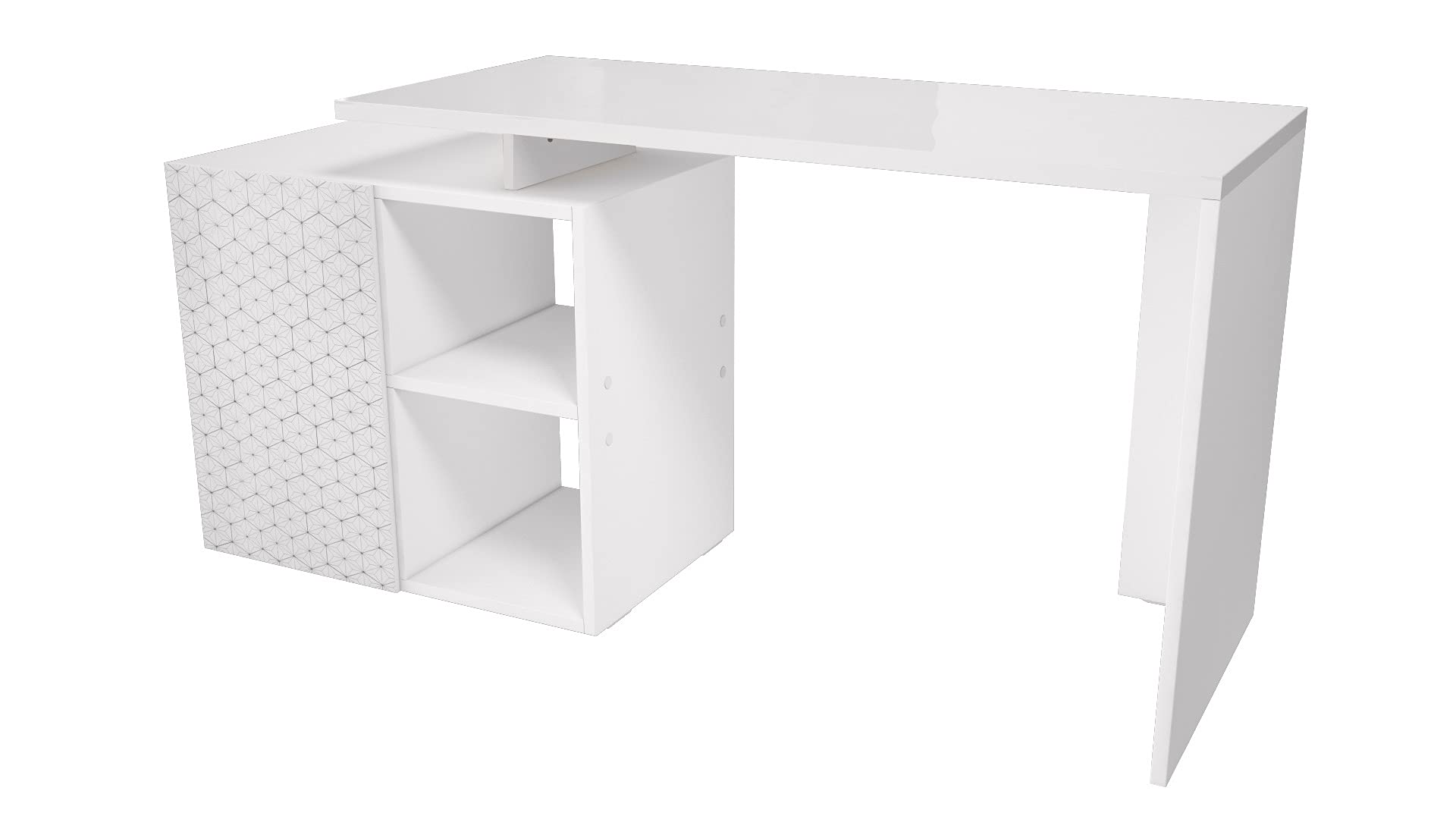 Modern White L-Shaped Computer Desk for Home & Office - Stylish Writing Corner Workstation for Small Spaces, Gaming & Study