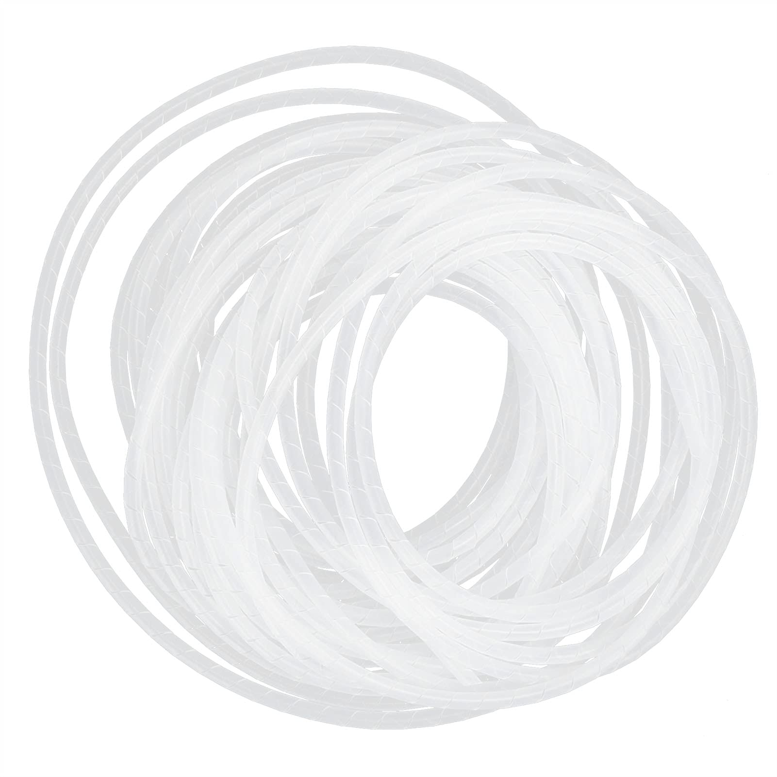 Shanrya Spiral Wire Wrap Cable - Flexible PVC Spiral Cable Sleeve for Wire Management (12mm-5m) - Ideal for Computer Rooms, Workshops, and Home Organization
