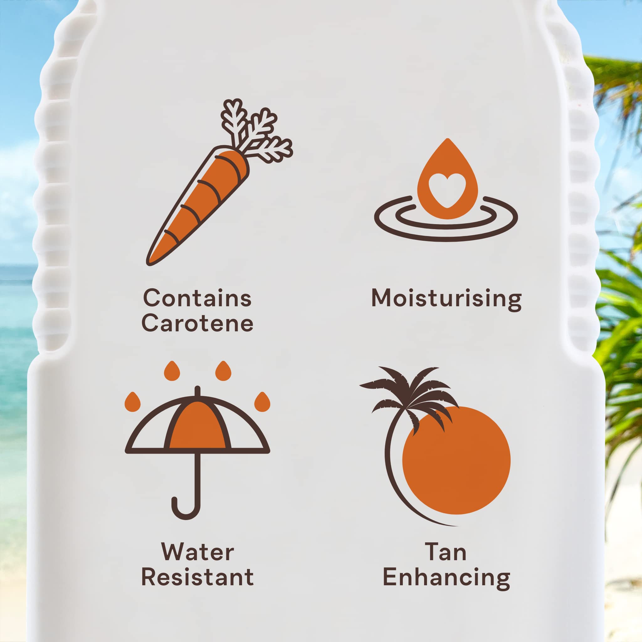 Malibu Sun Bronzing Fast Tanning Oil with Beta Carotene - Water Resistant, Tropical Coconut Scent, 200ml - Perfect for Beach, Pool & Summer Tanning