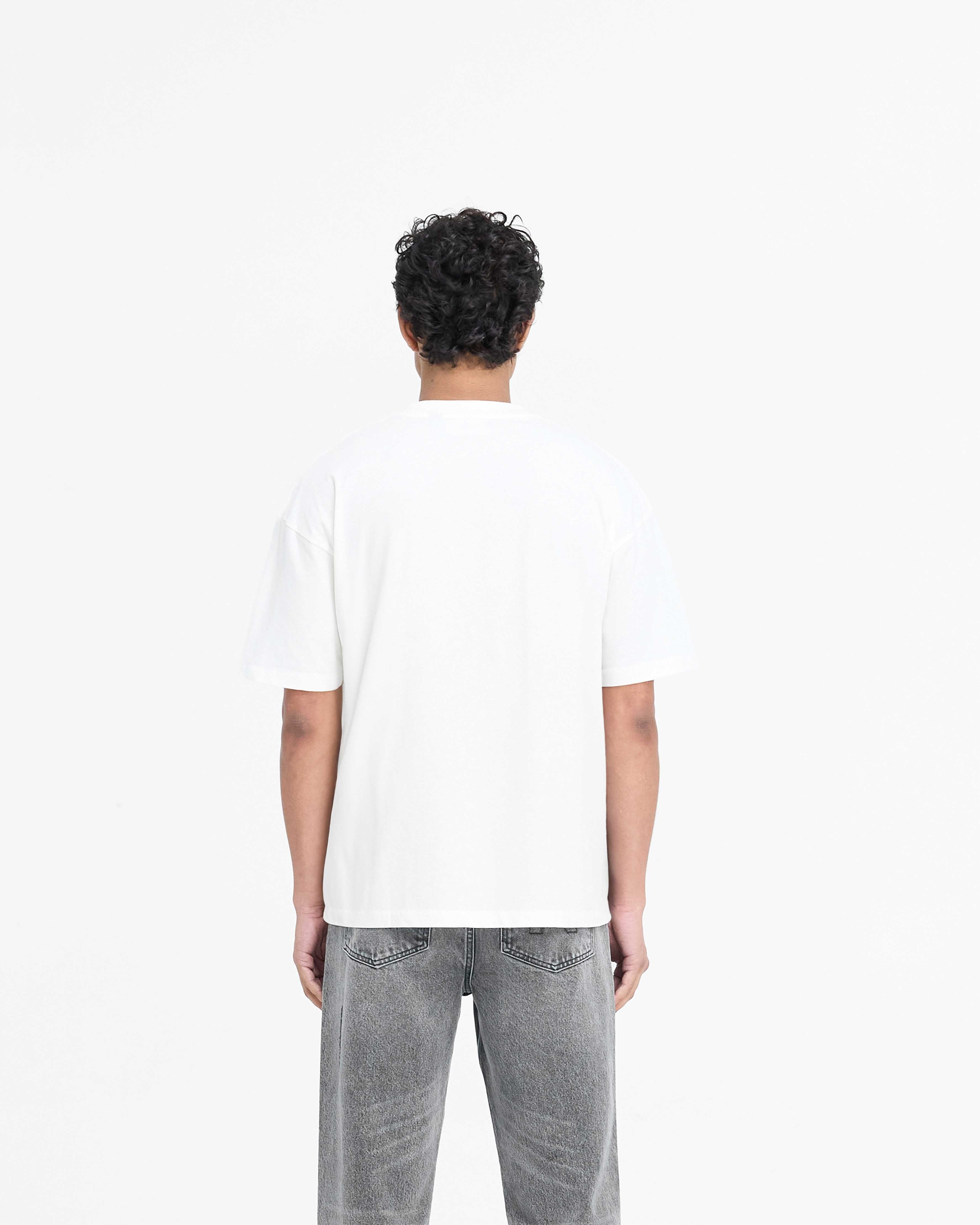 Block Logo T-Shirt - Flat White | Classic Cotton Tee for Men & Women | Perfect for Casual Wear, Street Style & Everyday Outfits