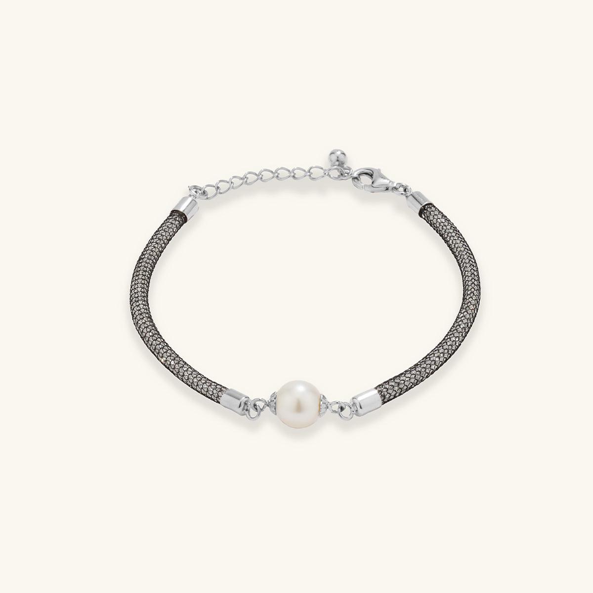Elegant Black Pearl Crystal Bracelet for Women - Perfect for Parties, Weddings & Special Occasions