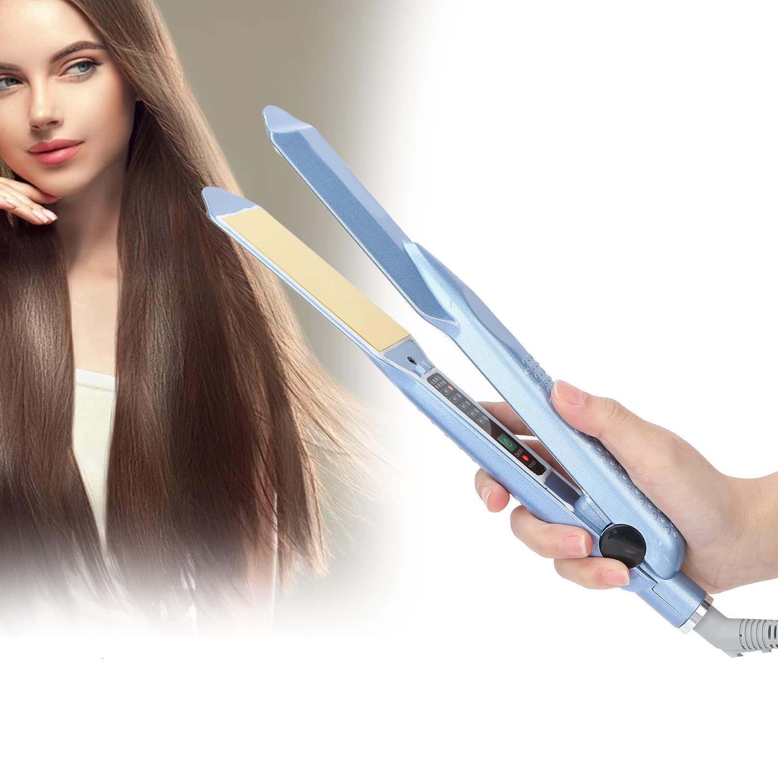 Professional Hair Straightener & Curler 2-in-1 - Adjustable Temperature Ceramic Flat Iron for All Hair Types - Perfect Styling Tool for Women & Girls - Ideal for Home, Salon, Travel & Gifting
