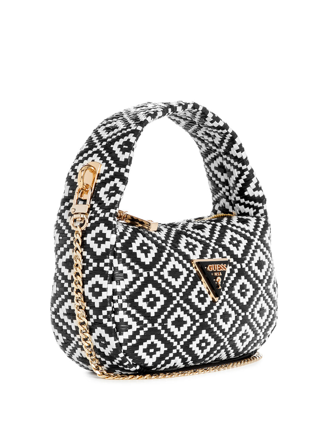 Black Rianee Mini Hobo Raffia Bag - Stylish & Durable Crossbody Purse for Women | Perfect for Beach, Travel & Summer Outfits