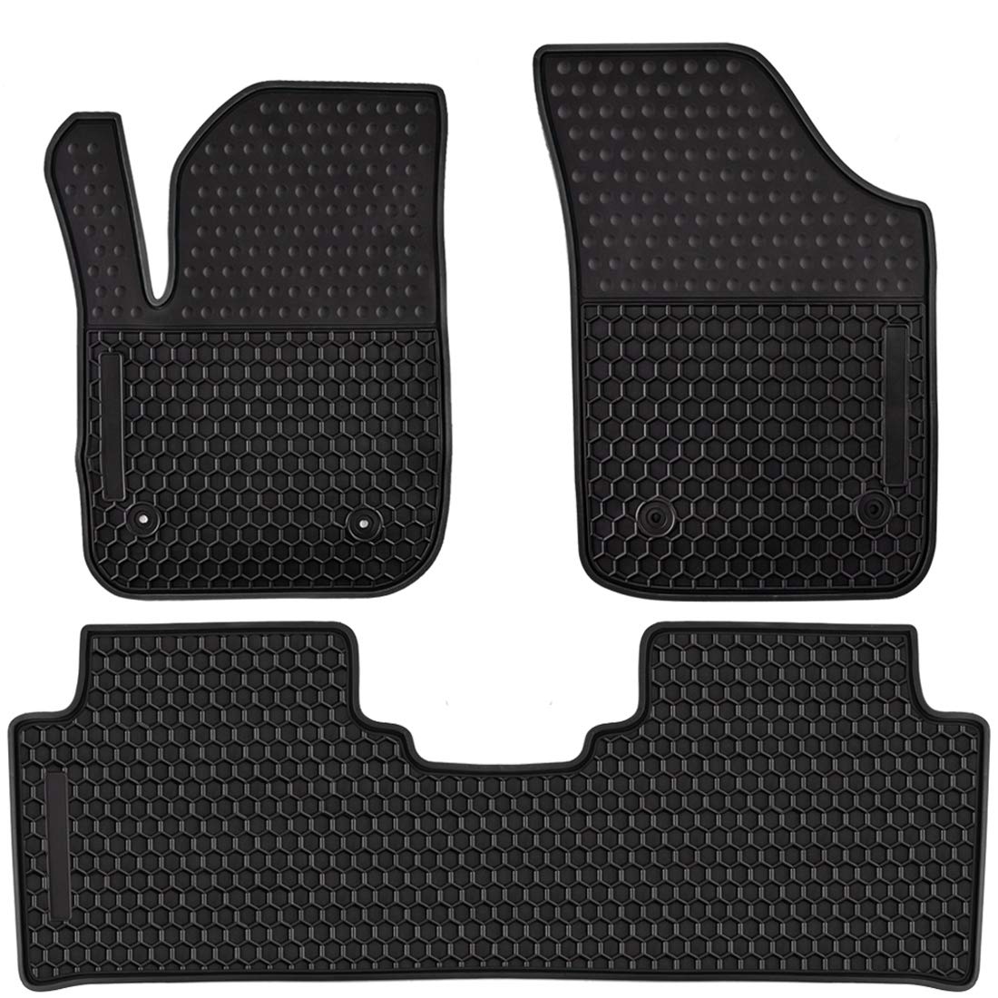 Premium Custom Fit All-Weather Floor Mats for Buick Envision 2016-2020 | Odorless Washable Rubber Car Floor Liners with Anti-Slip Protection (Black) | Perfect for Daily Commute, Road Trips & Extreme Weather Protection