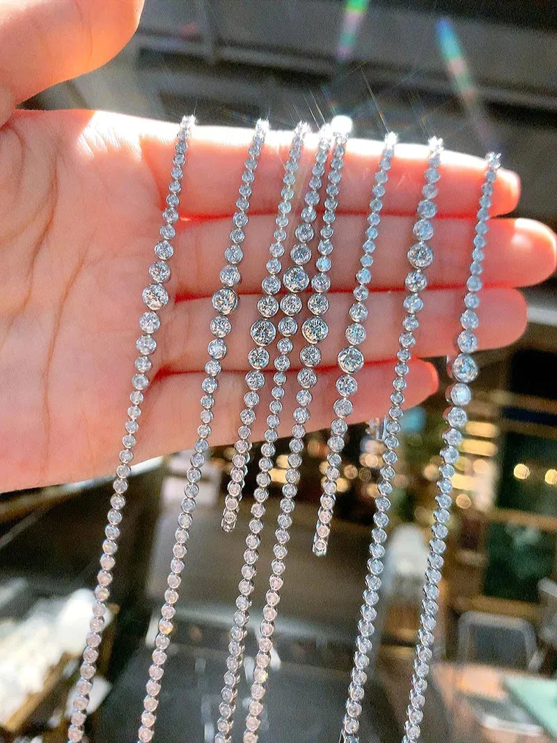 18K White Gold Diamond Bracelet for Women - 1.55 Carat Real Natural Diamonds, Luxury Custom Jewelry | Perfect for Anniversaries, Weddings & Special Occasions