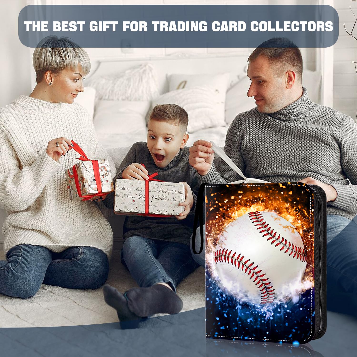 900-Pocket Baseball Card Binder with Protective Sleeves - Trading Card Display Album for Sports, Game & Collectible Cards - Perfect for Collectors, Organizers & Card Show Enthusiasts