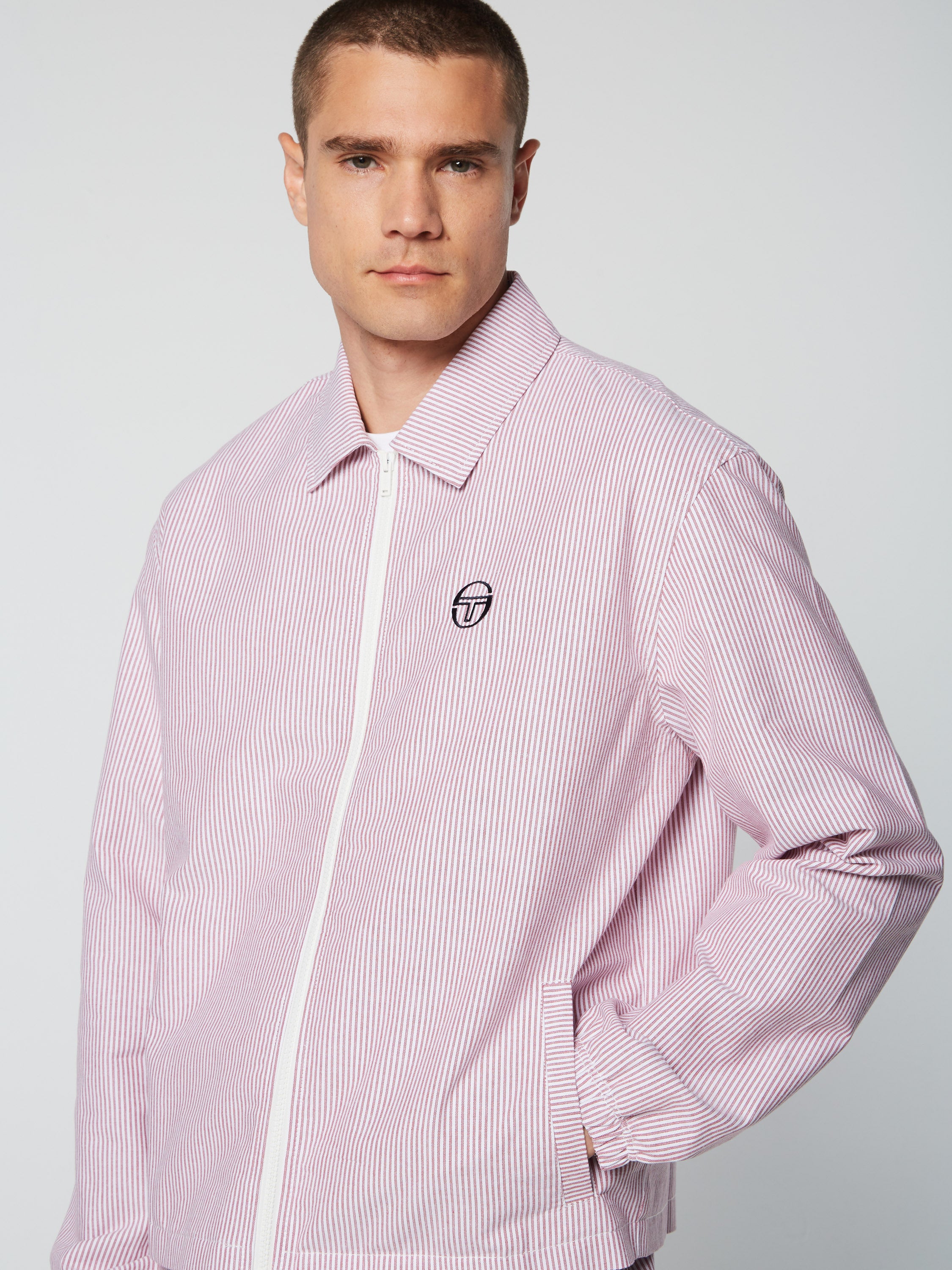Benvolio Men's Oxford Jacket - Wild Rose Print Lightweight Water-Resistant Coat for Casual & Outdoor Wear | Perfect for Hiking, Travel & Everyday Fashion